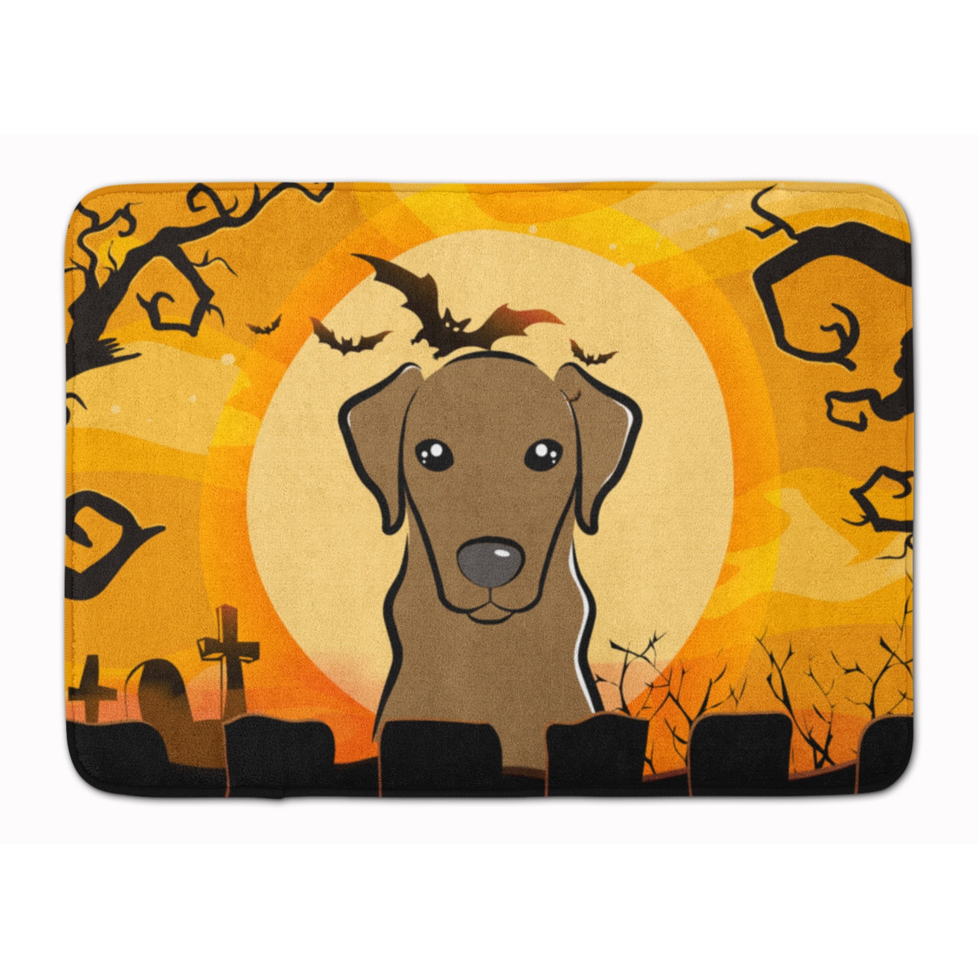Caroline'S Treasures Halloween Chocolate Labrador Floor Mat, 19 X 27, Multicolor