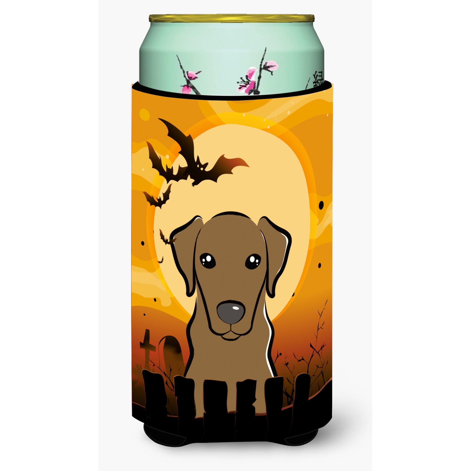 Caroline'S Treasures Halloween Chocolate Labrador Tall Boy Koozie Hugger, Multicolor