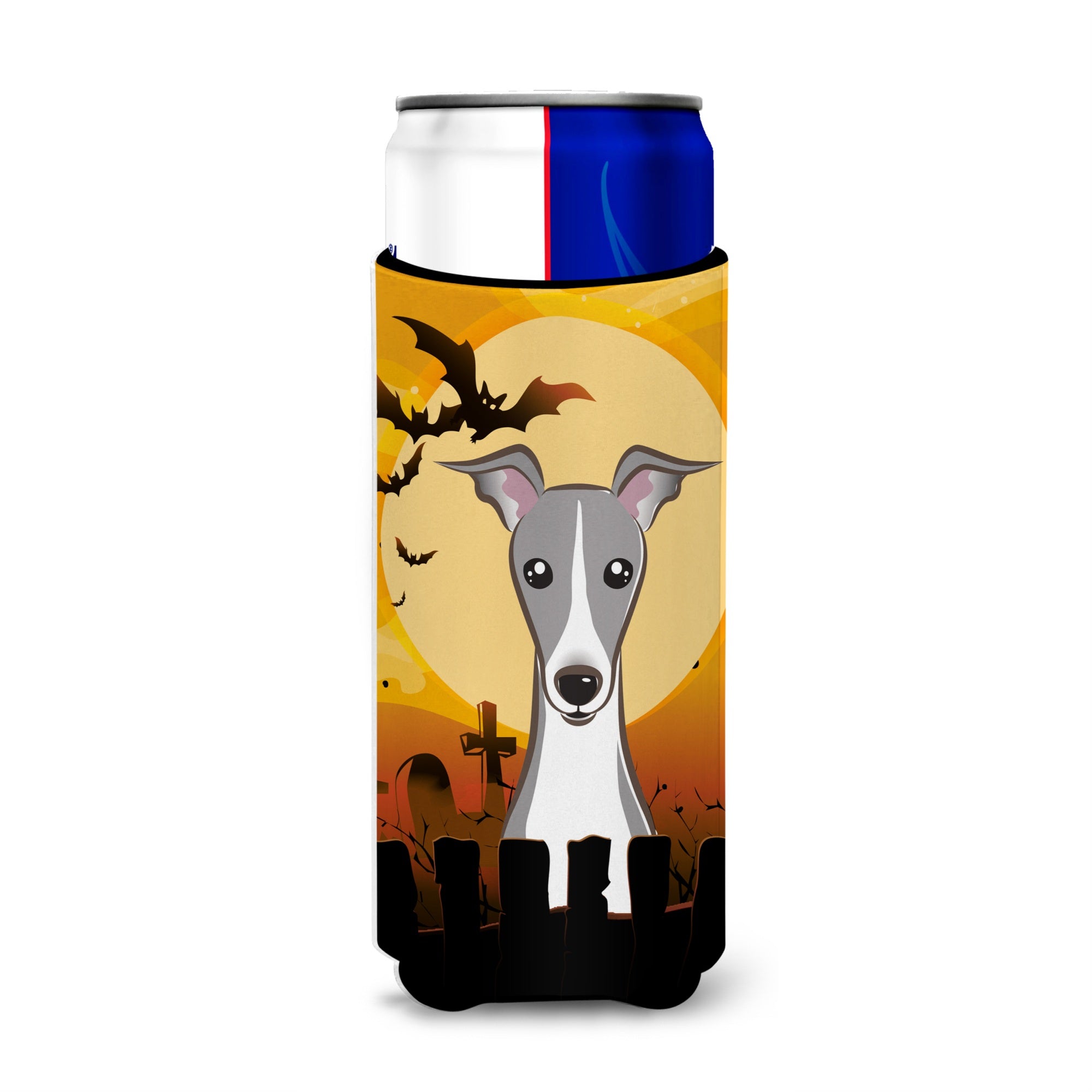 Caroline'S Treasures Halloween Italian Greyhound Michelob Ultra Koozies For Slim Cans, Multicolor