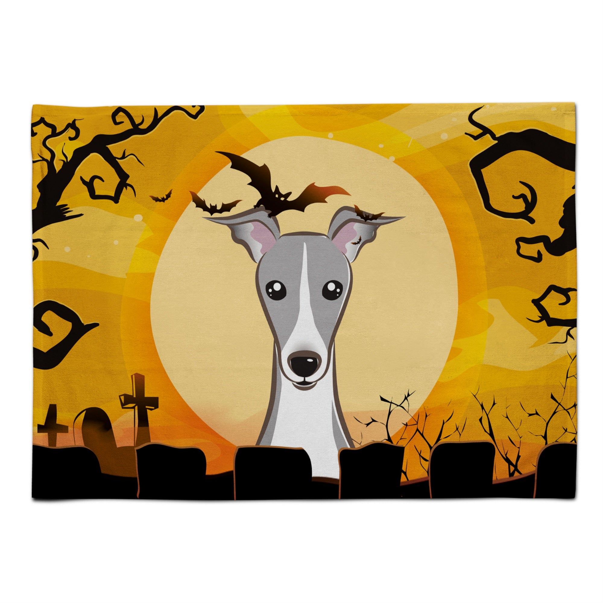 Caroline'S Treasures Bb1794Plmt Halloween Italian Greyhound Fabric Placemat, Multicolor