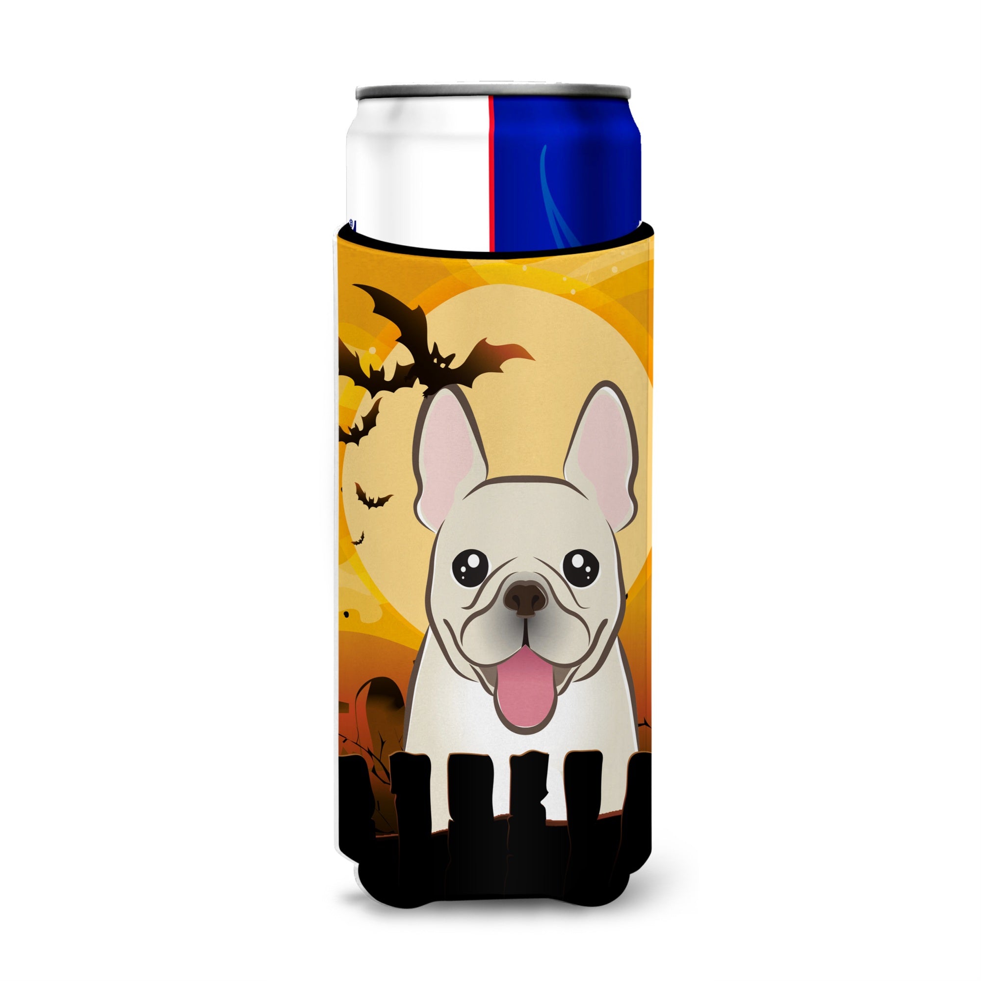 Caroline'S Treasures Bb1796Muk Halloween French Bulldog Michelob Ultra Koozies For Slim Cans, Multicolor