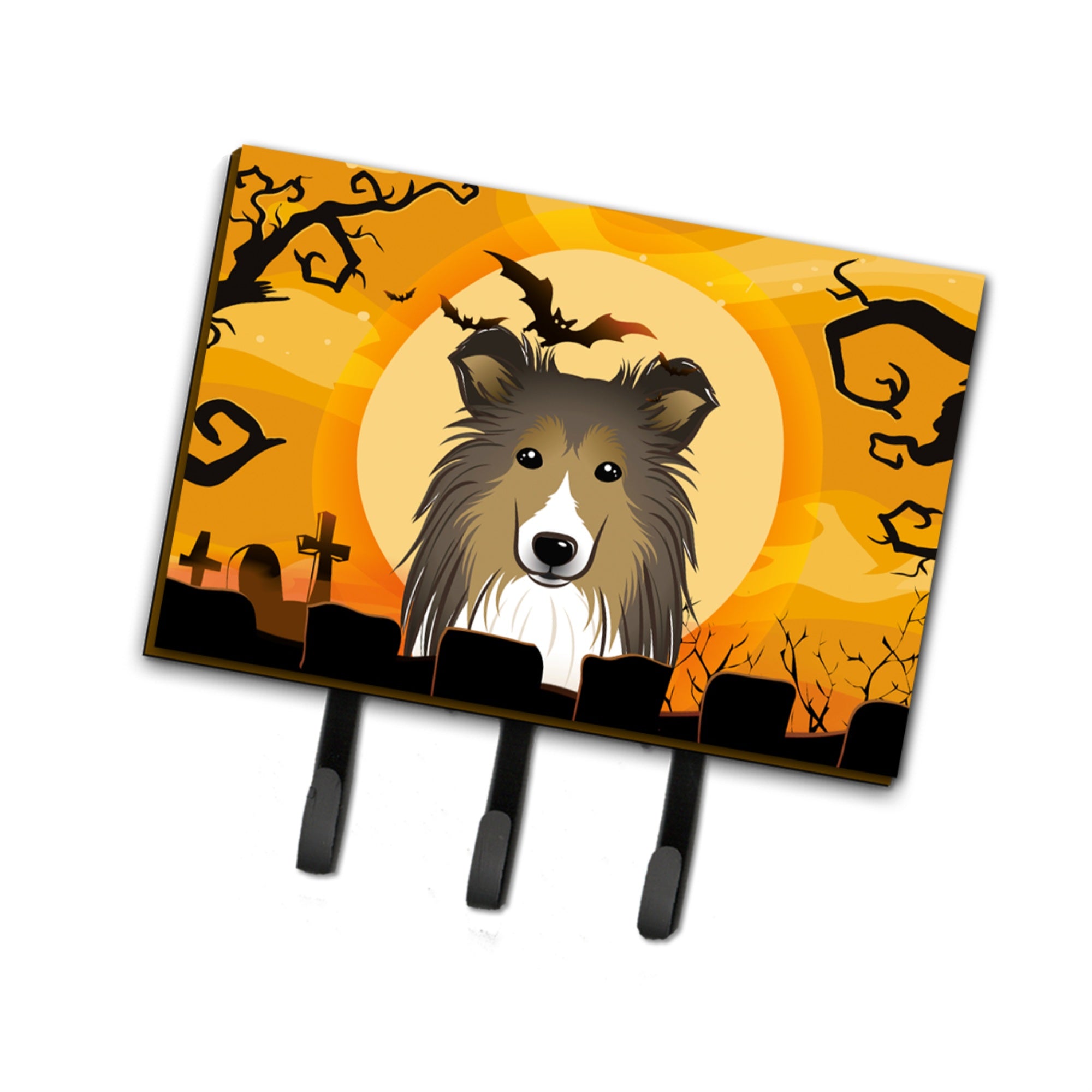 Caroline'S Treasures Bb1800Th68 Halloween Sheltie Leash Or Key Holder, Large, Multicolor