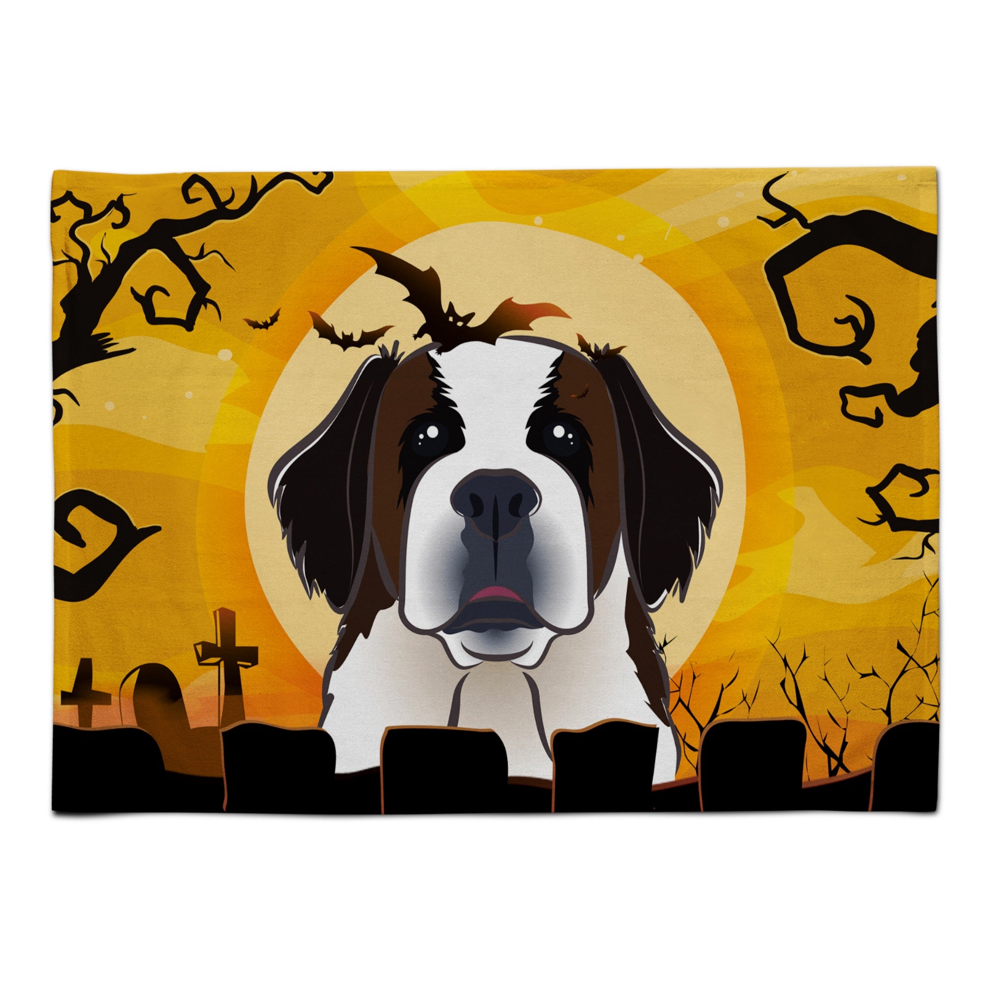 Caroline'S Treasures Bb1804Plmt Halloween Saint Bernard Fabric Placemat, Multicolor