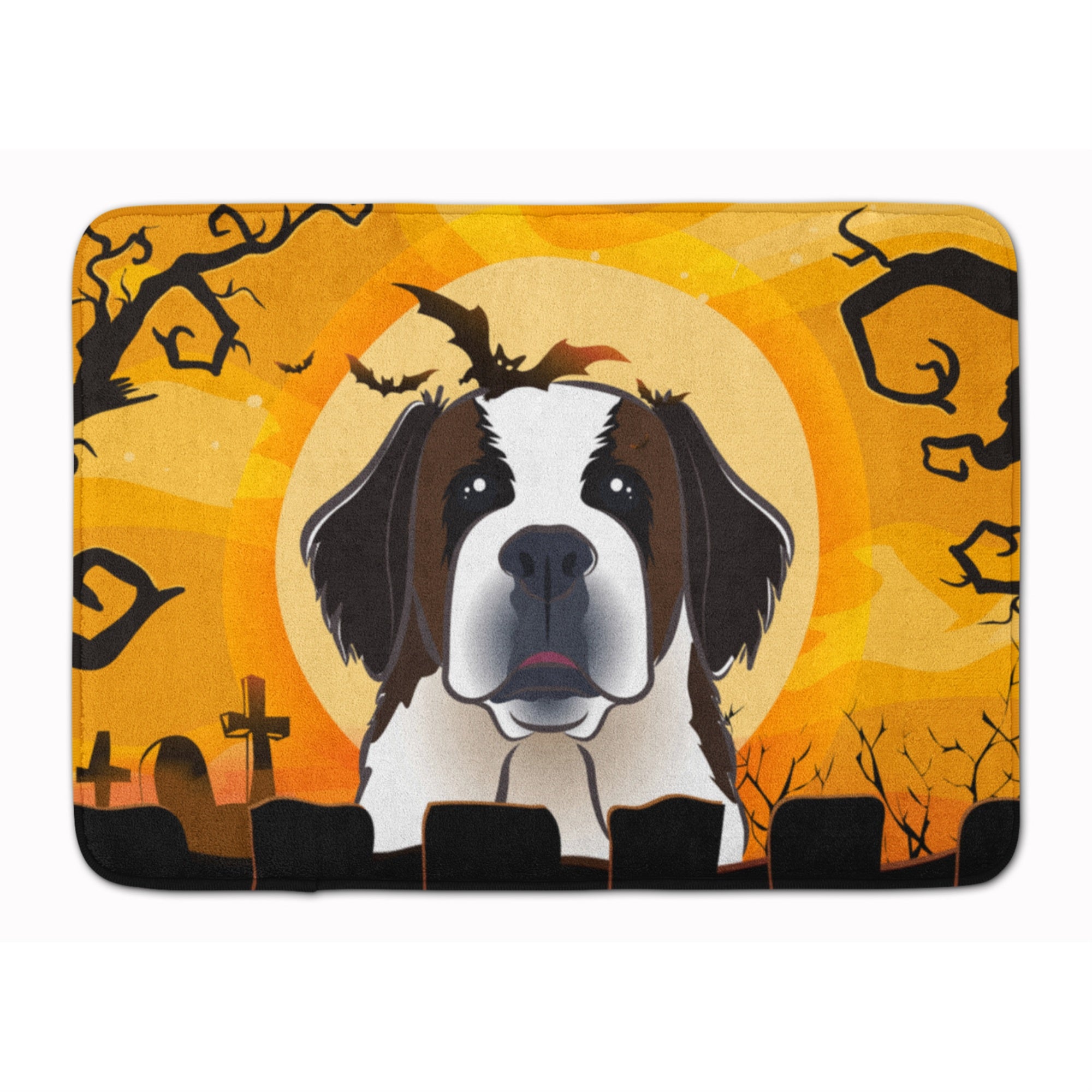 Caroline'S Treasures Halloween Saint Bernard Floor Mat, 19 X 27, Multicolor