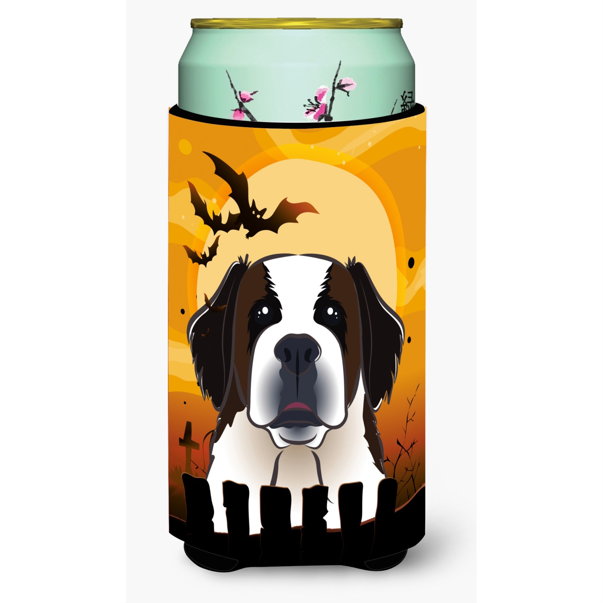 Caroline'S Treasures Halloween Saint Bernard Tall Boy Beverage Insulator Hugger, Multicolor