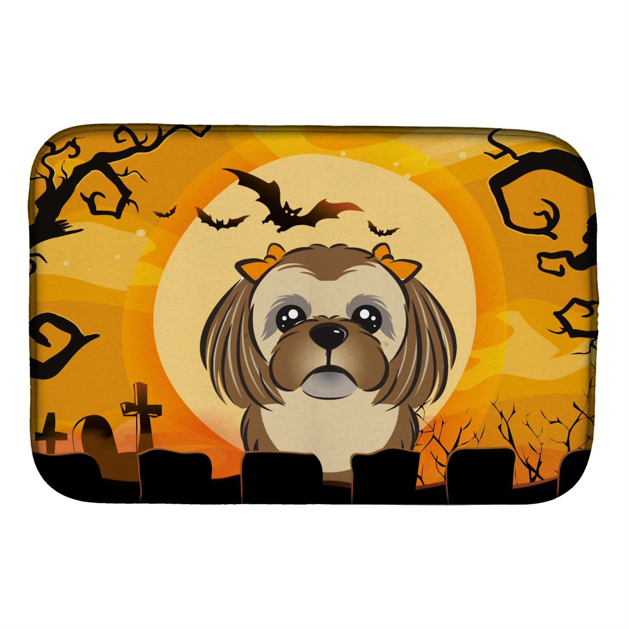 Caroline'S Treasures Bb1807Ddm Dish Drying Mat, 14 X 21, Halloween