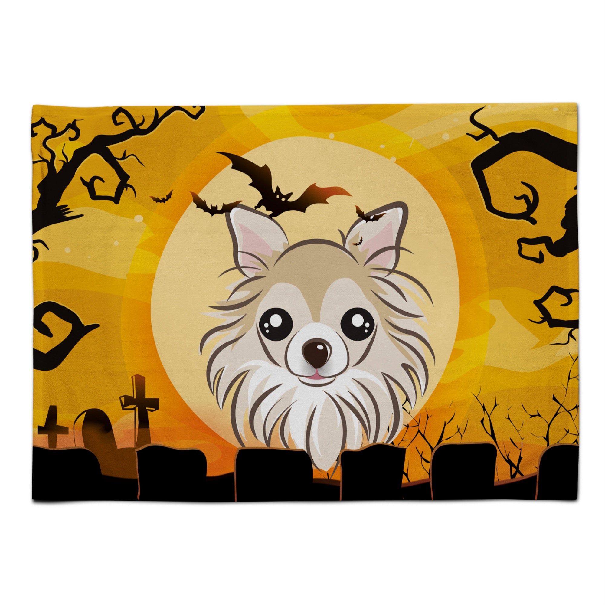 Caroline'S Treasures Bb1809Plmt Halloween Chihuahua Fabric Placemat, Multicolor