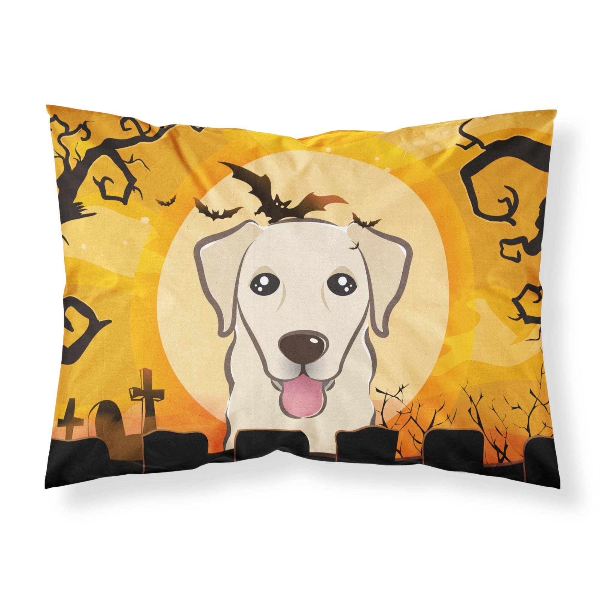 Caroline'S Treasures Bb1810Pillowcase Halloween Golden Retriever Fabric Standard Pillowcase, Large, Multicolor