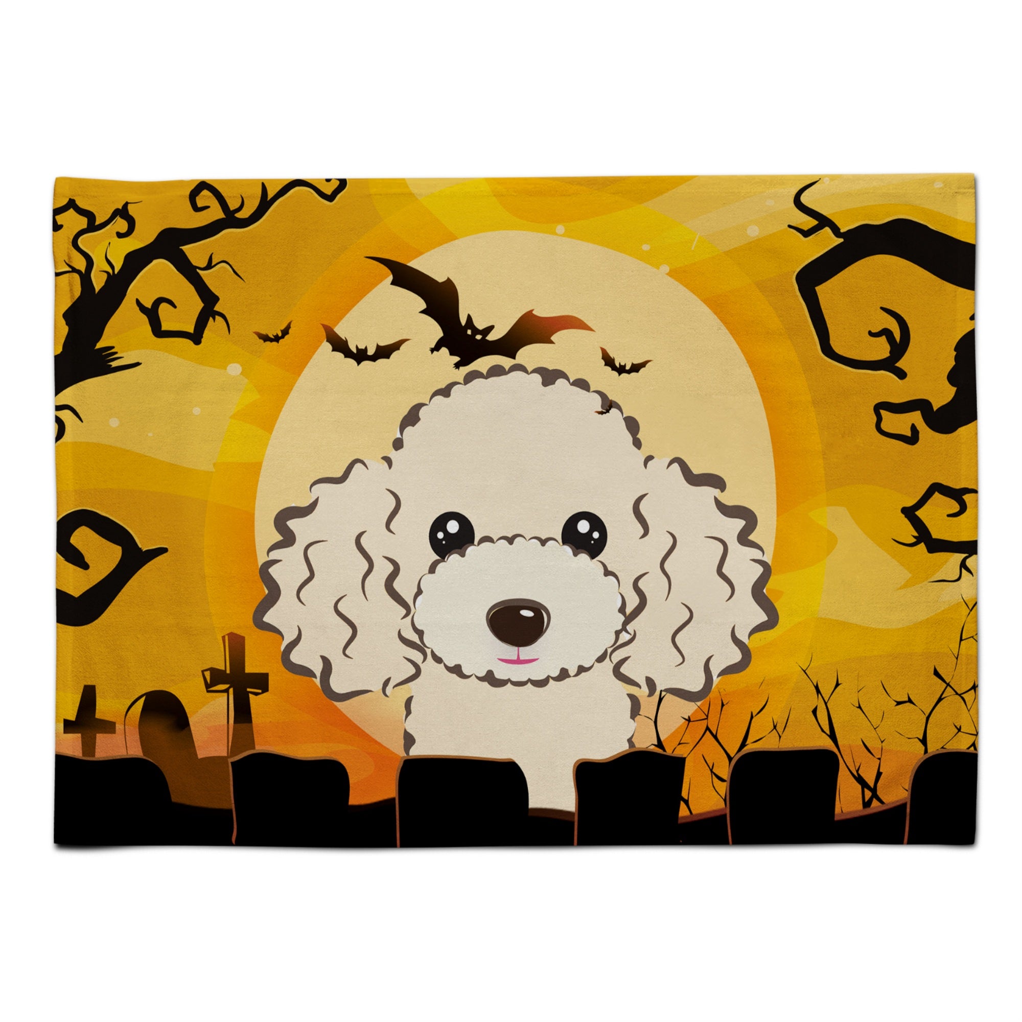 Caroline'S Treasures Bb1816Plmt Halloween Buff Poodle Fabric Placemat, Multicolor