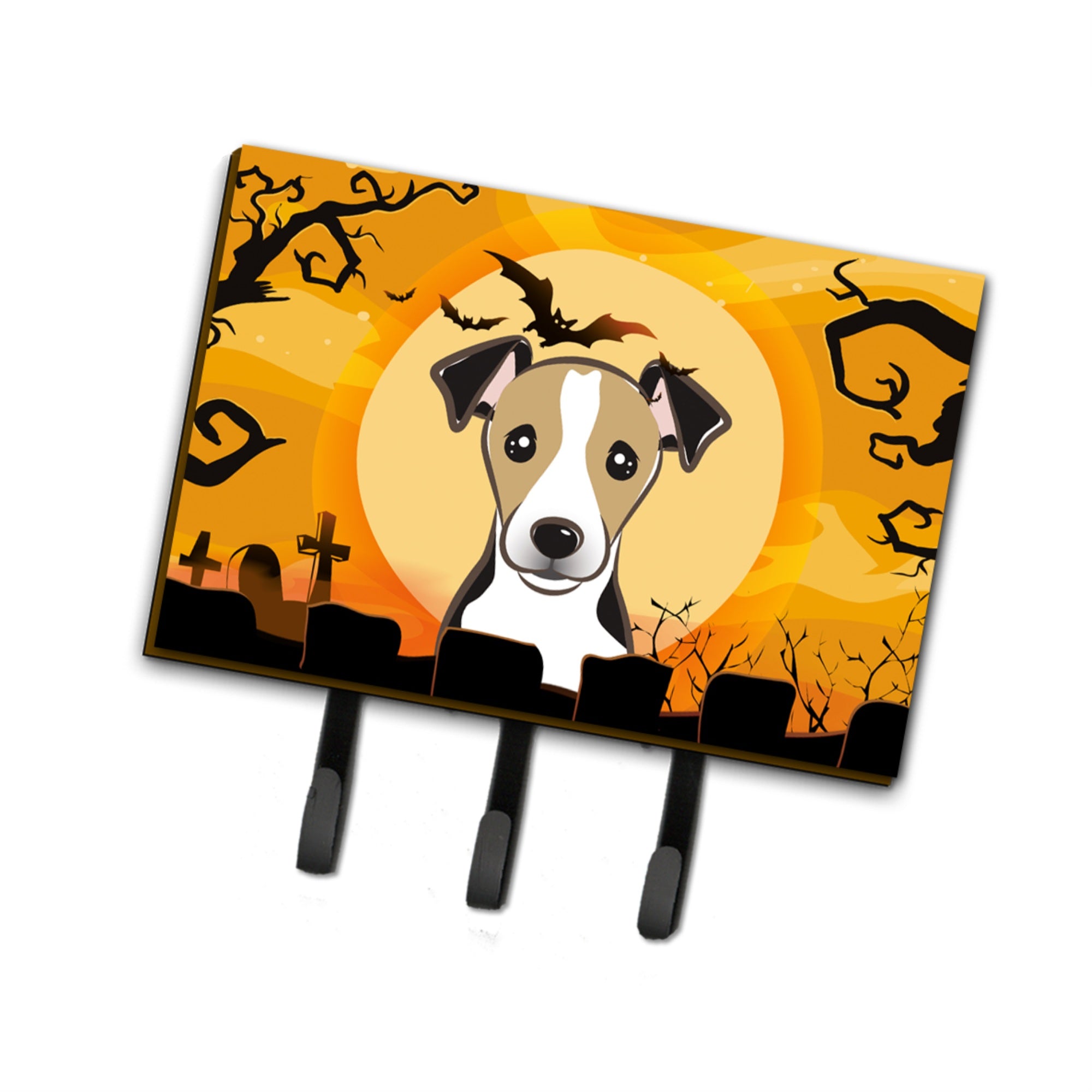 Caroline'S Treasures Bb1819Th68 Halloween Jack Russell Terrier Leash Or Key Holder, Large, Multicolor