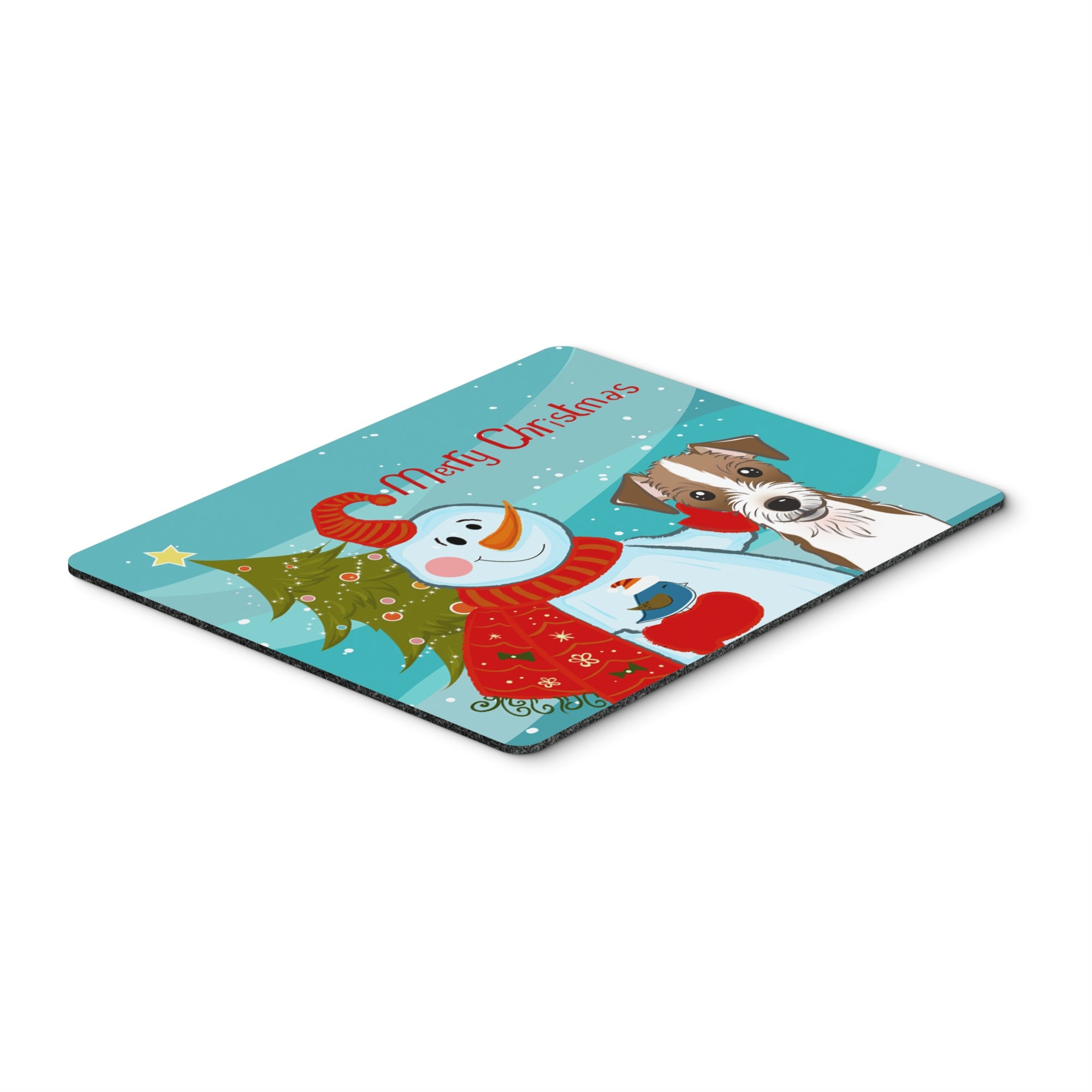Caroline'S Treasures Snowman With Jack Russell Terrier Mouse Pad, Hot Pad Or Trivet, Multicolor (Bb1822Mp)