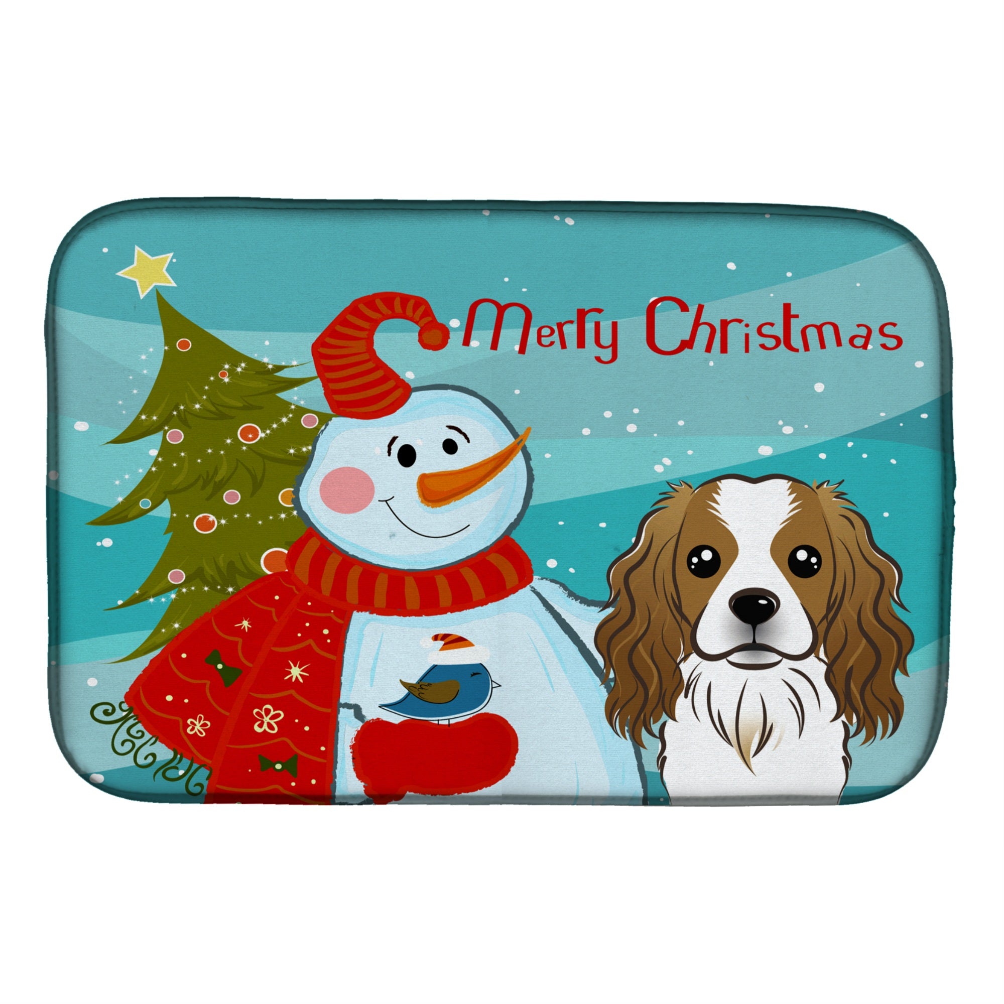Caroline'S Treasures Bb1844Ddm Dish Drying Mat, 14 X 21, Snowman