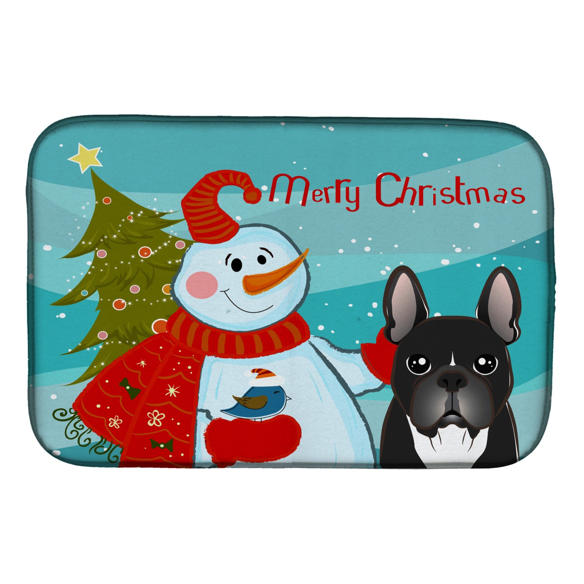 Caroline'S Treasures Bb1847Ddm Dish Drying Mat, 14 X 21, Snowman