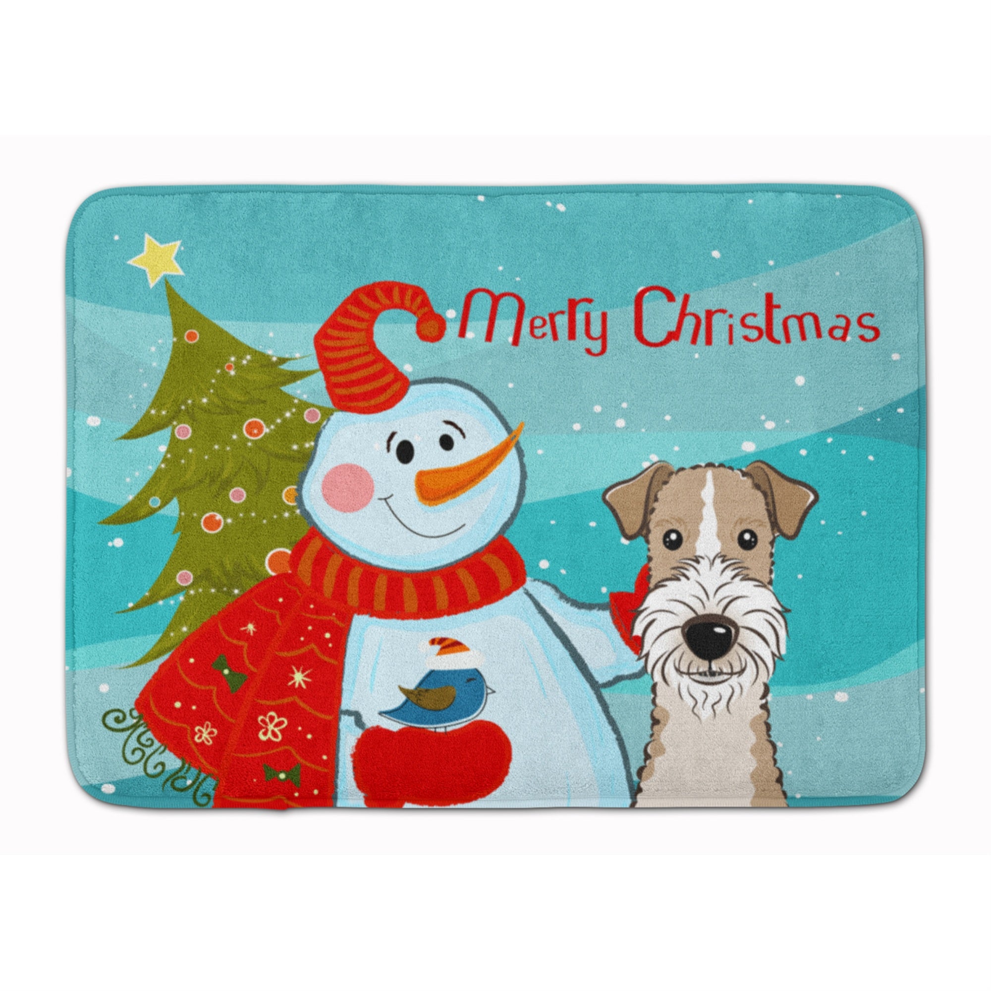 Caroline'S Treasures Snowman With Wire Haired Fox Terrier, 19 X 27, Multicolor