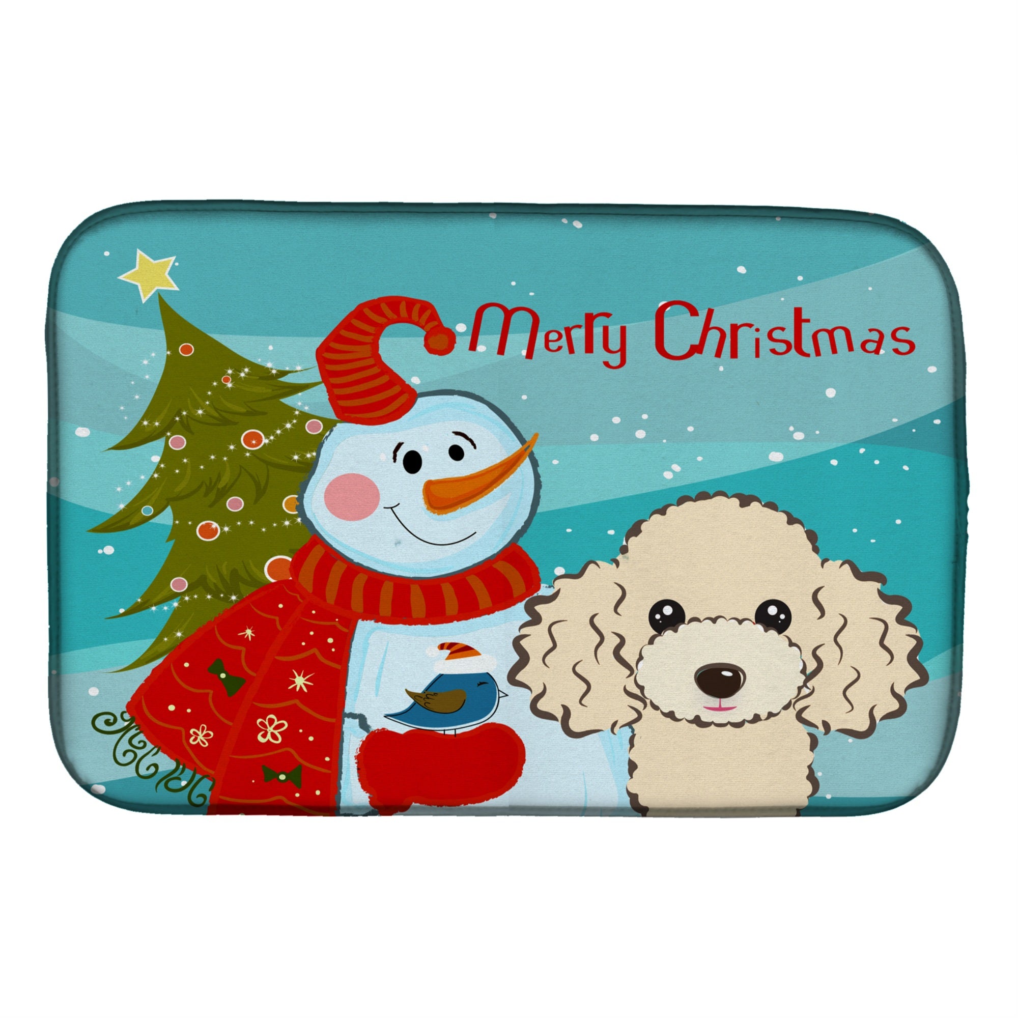 Caroline'S Treasures Bb1878Ddm Dish Drying Mat, 14 X 21, Snowman