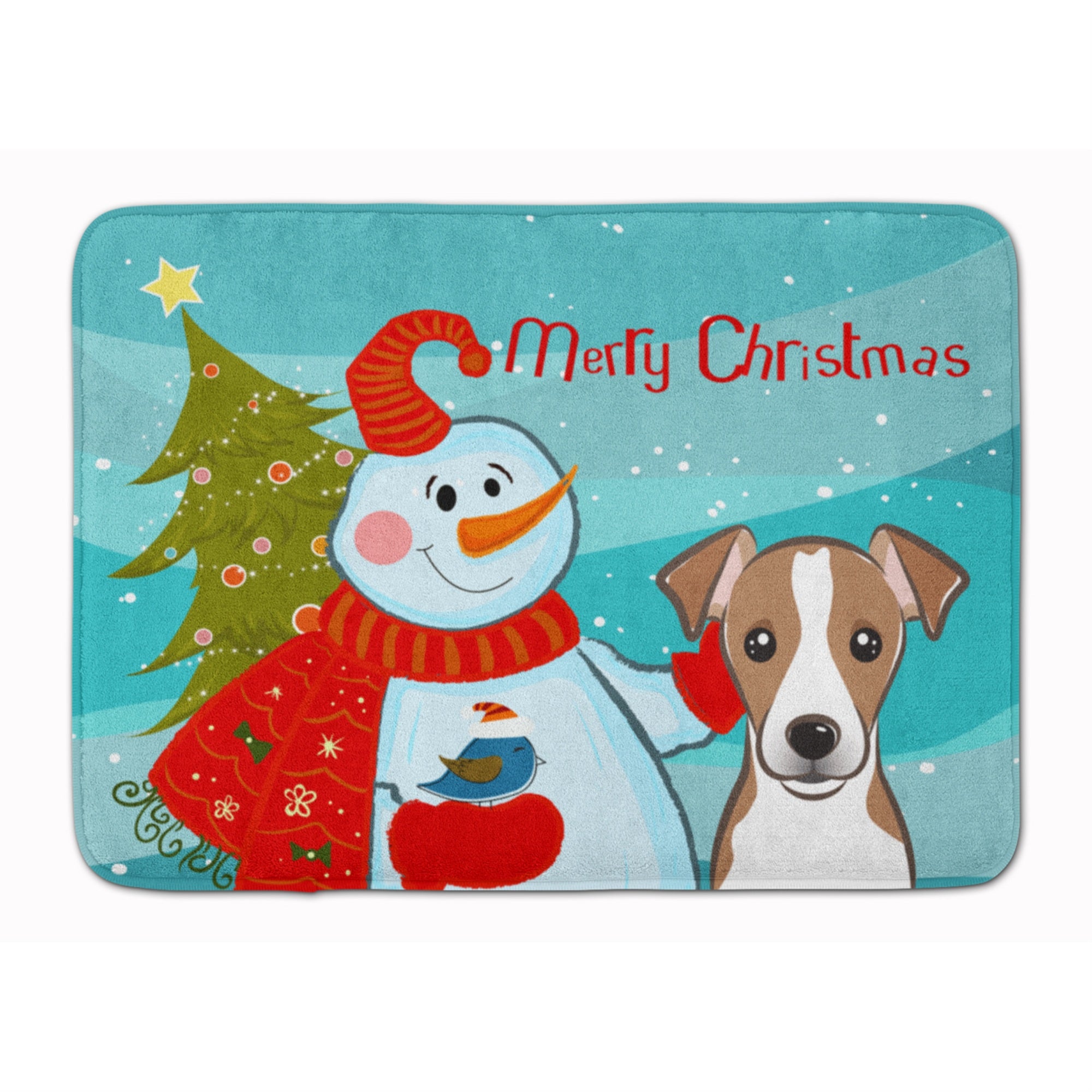 Caroline'S Treasures Snowman With Jack Russell Terrier, 19 X 27, Multicolor