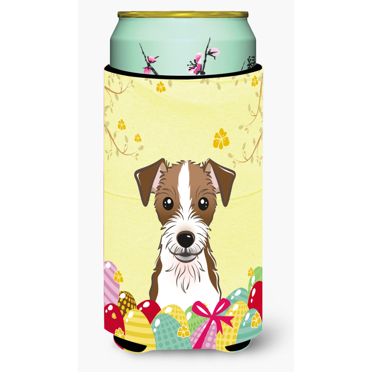 Caroline'S Treasures Bb1884Tbc Jack Russell Terrier Easter Egg Hunt Tall Boy Hugger Koozie, Multicolor