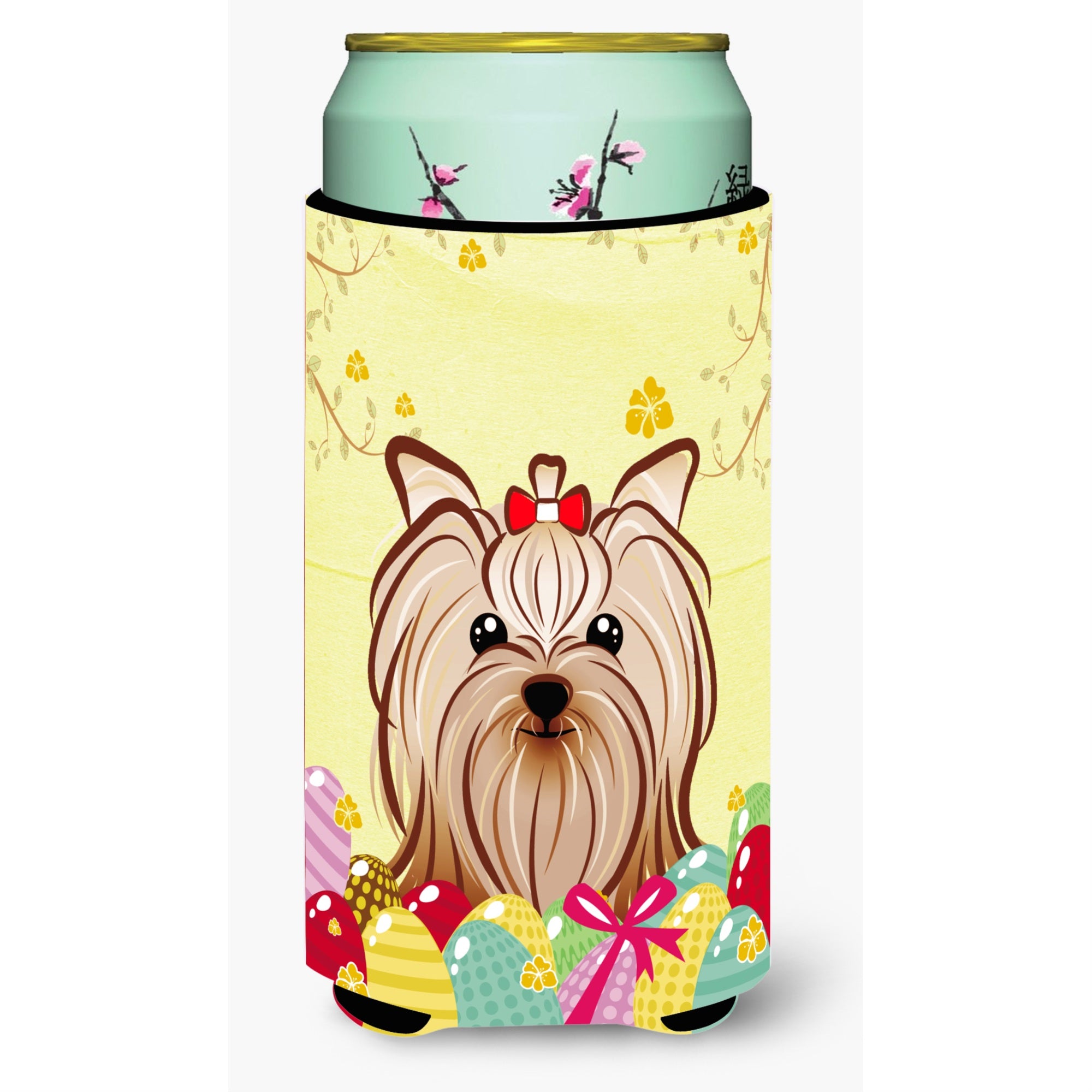 Caroline'S Treasures Bb1886Tbc Yorkie Yorkshire Terrier Easter Egg Hunt Tall Boy Hugger Koozie, Multicolor