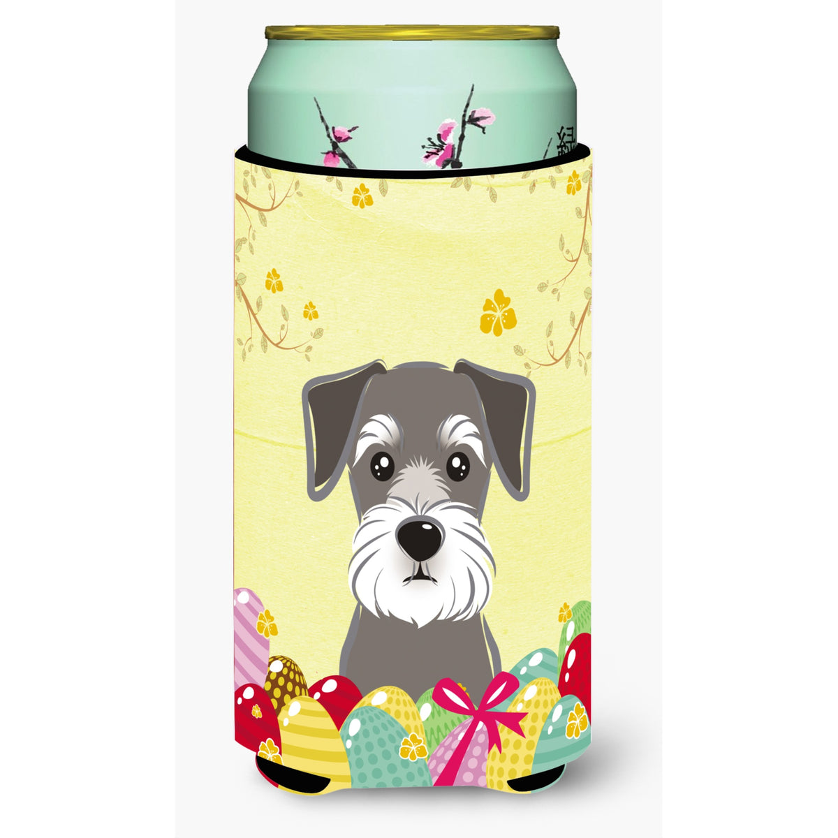 Caroline'S Treasures Bb1888Tbc Schnauzer Easter Egg Hunt Tall Boy Hugger Koozie, Multicolor