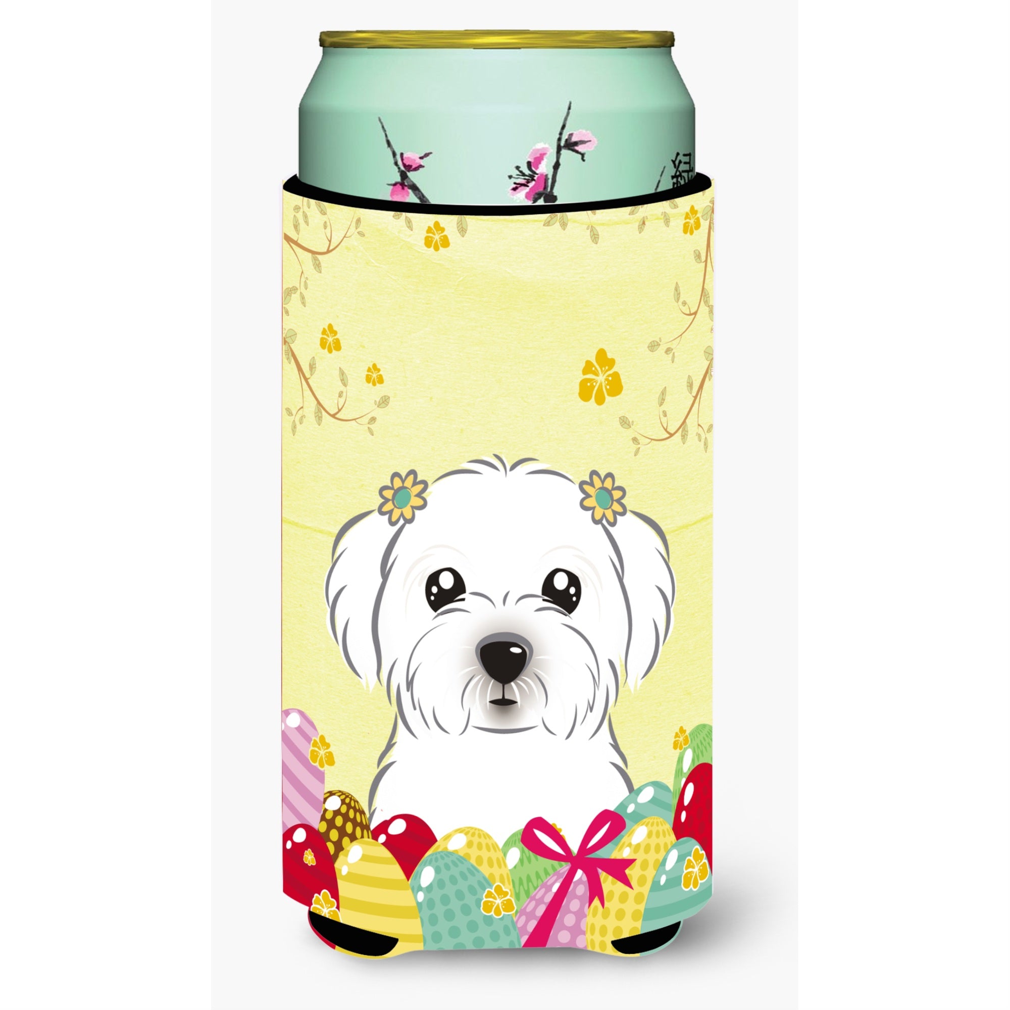 Caroline'S Treasures Bb1890Tbc Maltese Easter Egg Hunt Tall Boy Hugger Koozie, Multicolor