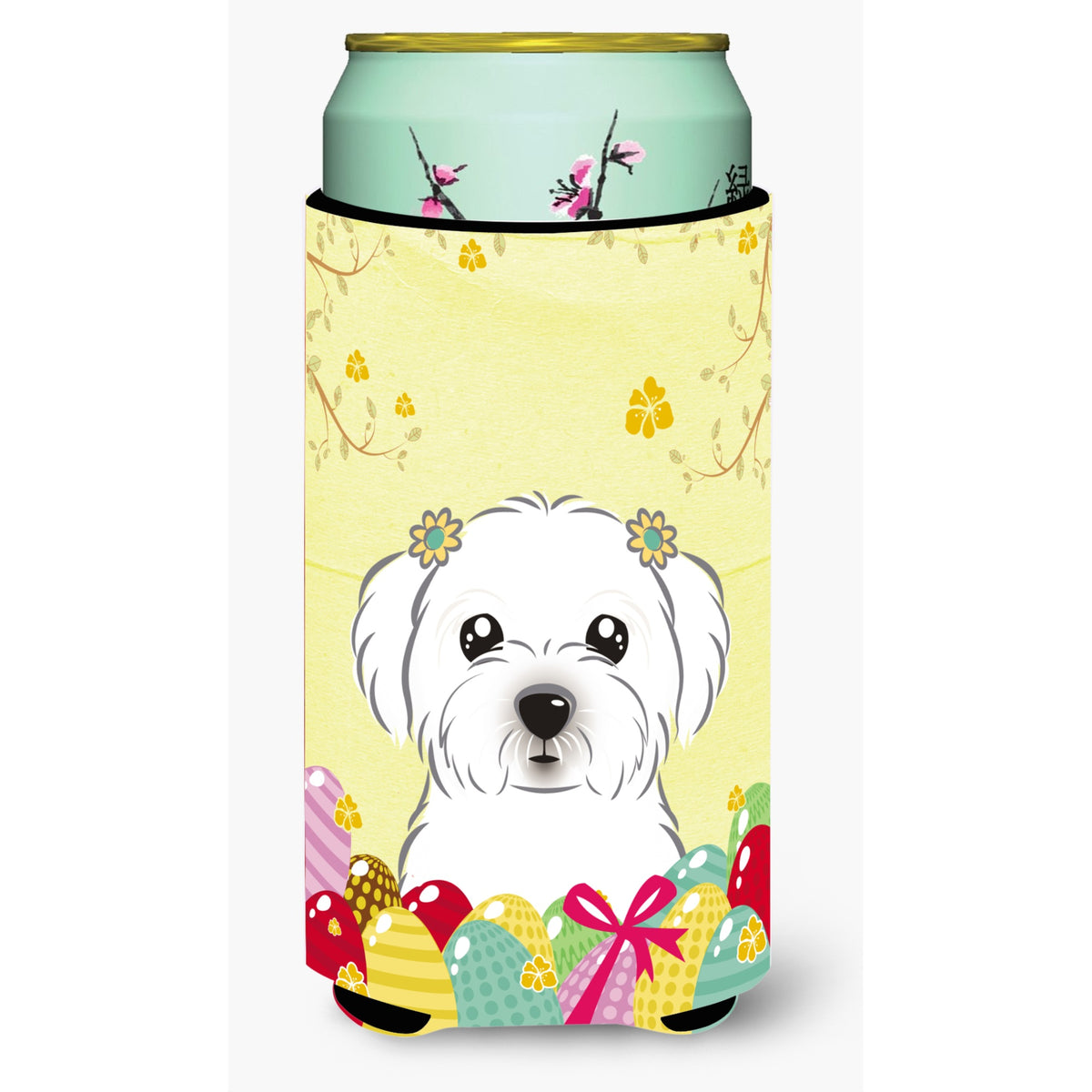 Caroline'S Treasures Bb1890Tbc Maltese Easter Egg Hunt Tall Boy Hugger Koozie, Multicolor