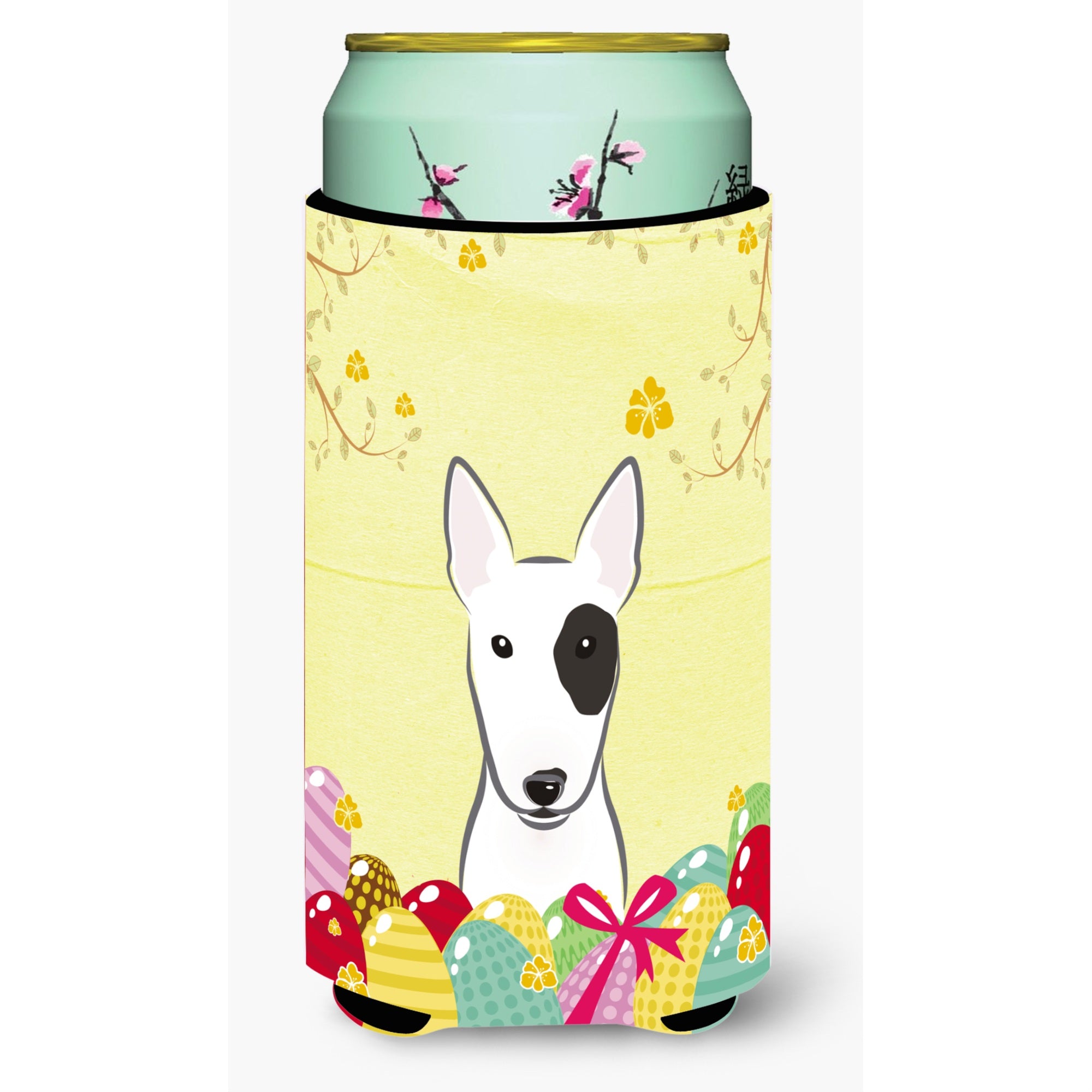Caroline'S Treasures Bb1891Tbc Bull Terrier Easter Egg Hunt Tall Boy Hugger Koozie, Multicolor