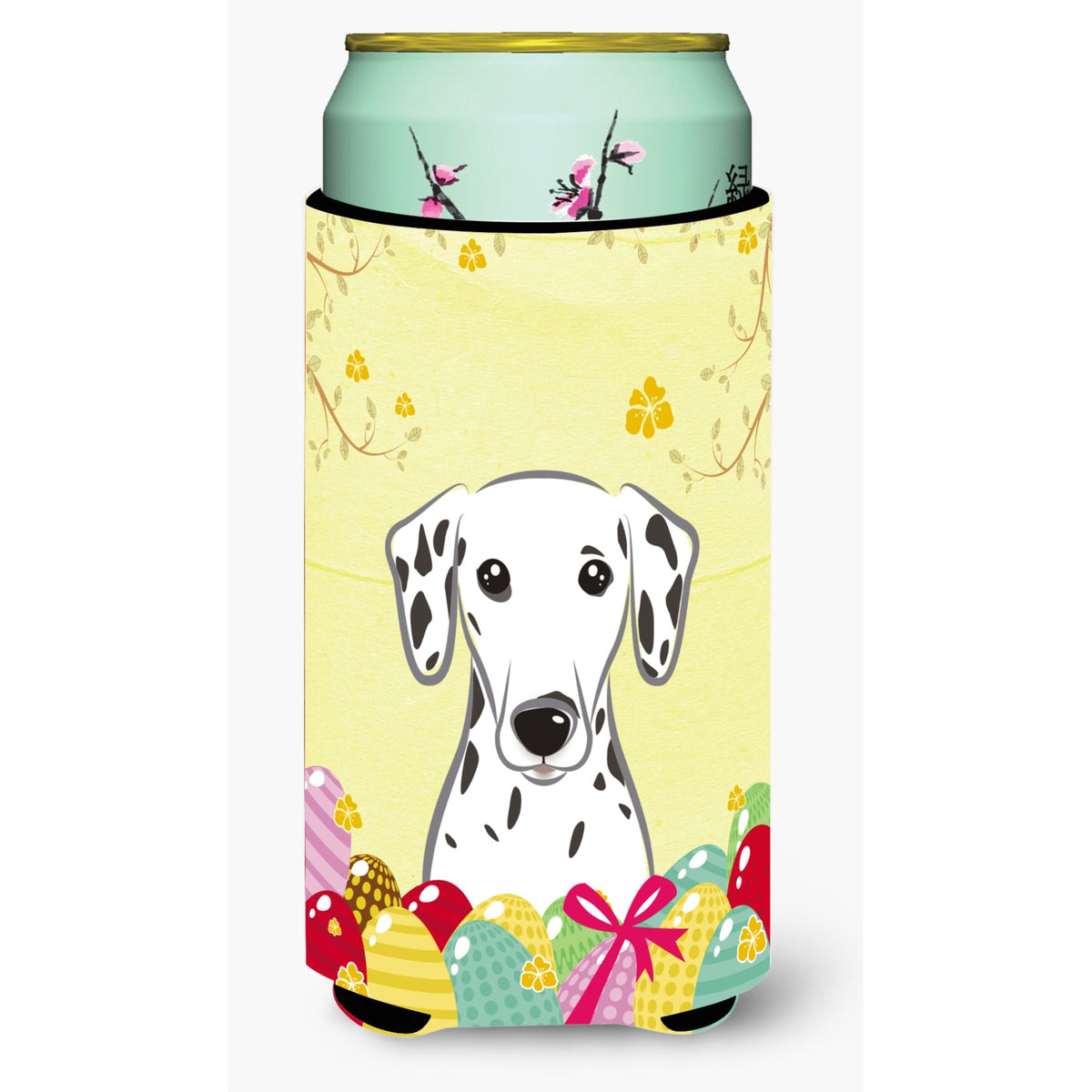 Caroline'S Treasures Bb1892Tbc Dalmatian Easter Egg Hunt Tall Boy Hugger Koozie, Multicolor
