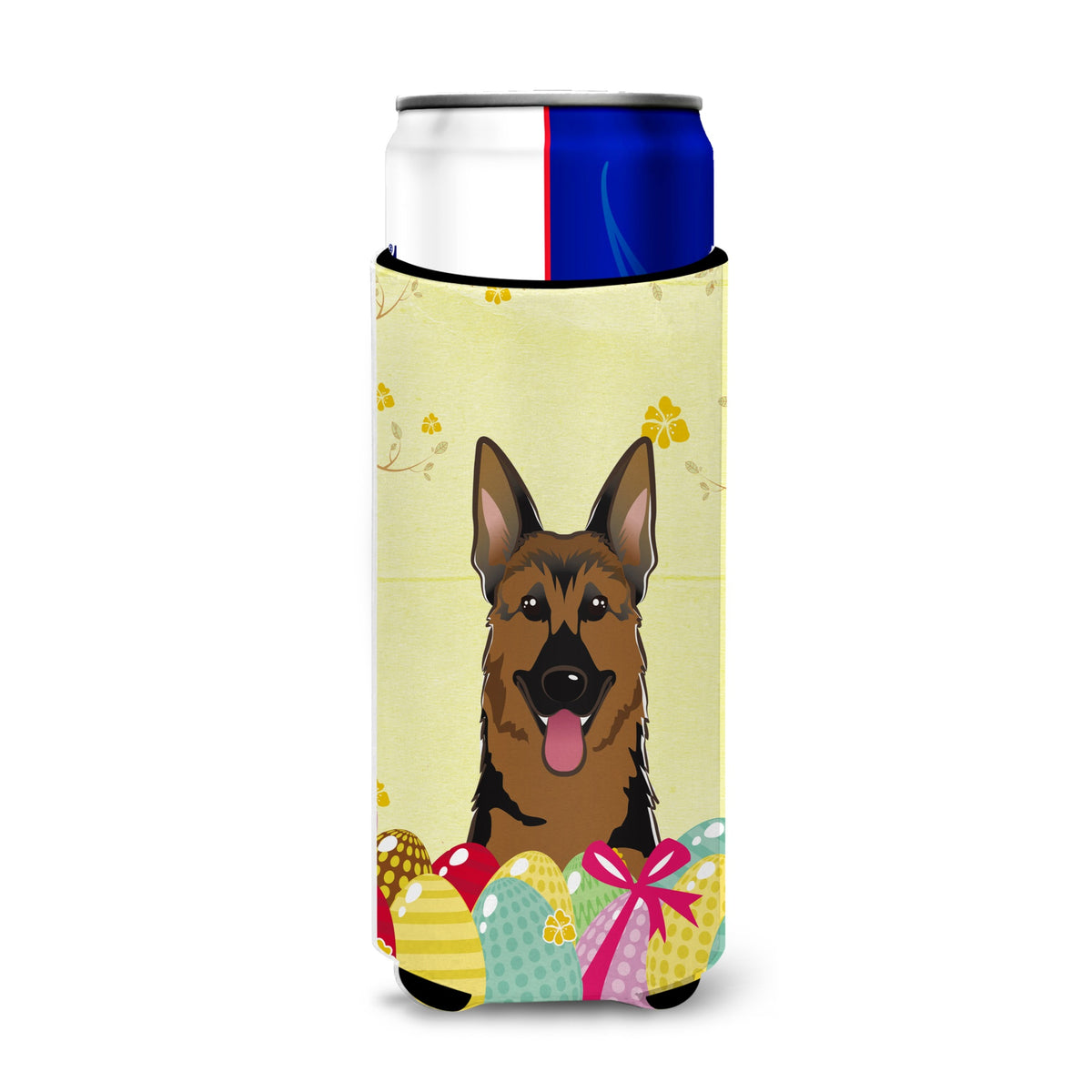 Caroline'S Treasures Bb1893Muk German Shepherd Easter Egg Hunt Michelob Ultra Koozies For Slim Cans, Multicolor