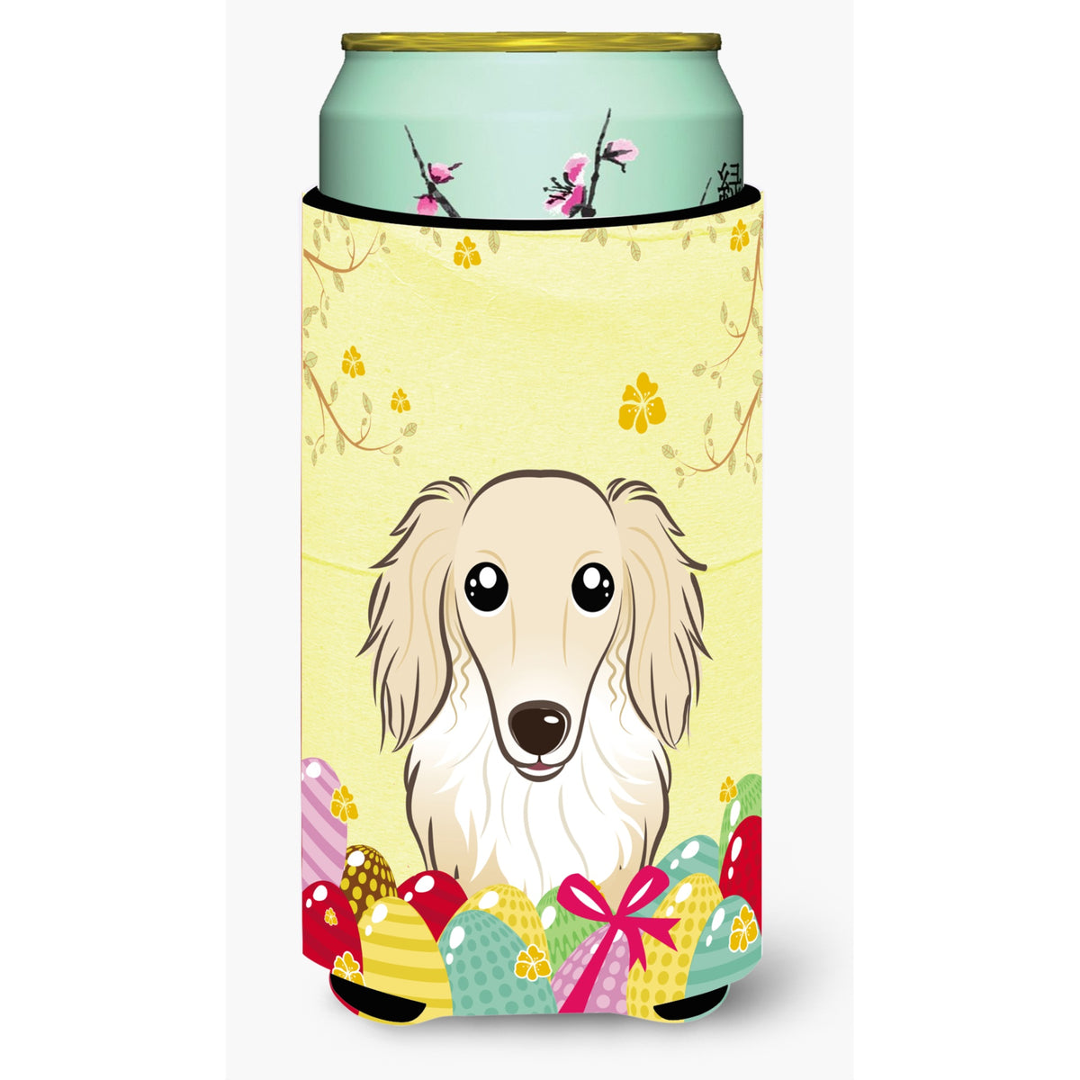 Caroline'S Treasures Bb1894Tbc Longhair Crme Dachshund Easter Egg Hunt Tall Boy Hugger Koozie, Multicolor