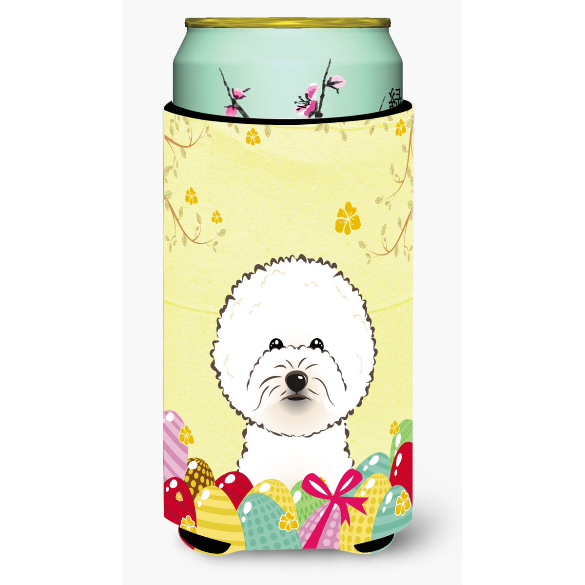 Caroline'S Treasures Bb1899Tbc Bichon Frise Easter Egg Hunt Tall Boy Hugger Koozie, Multicolor