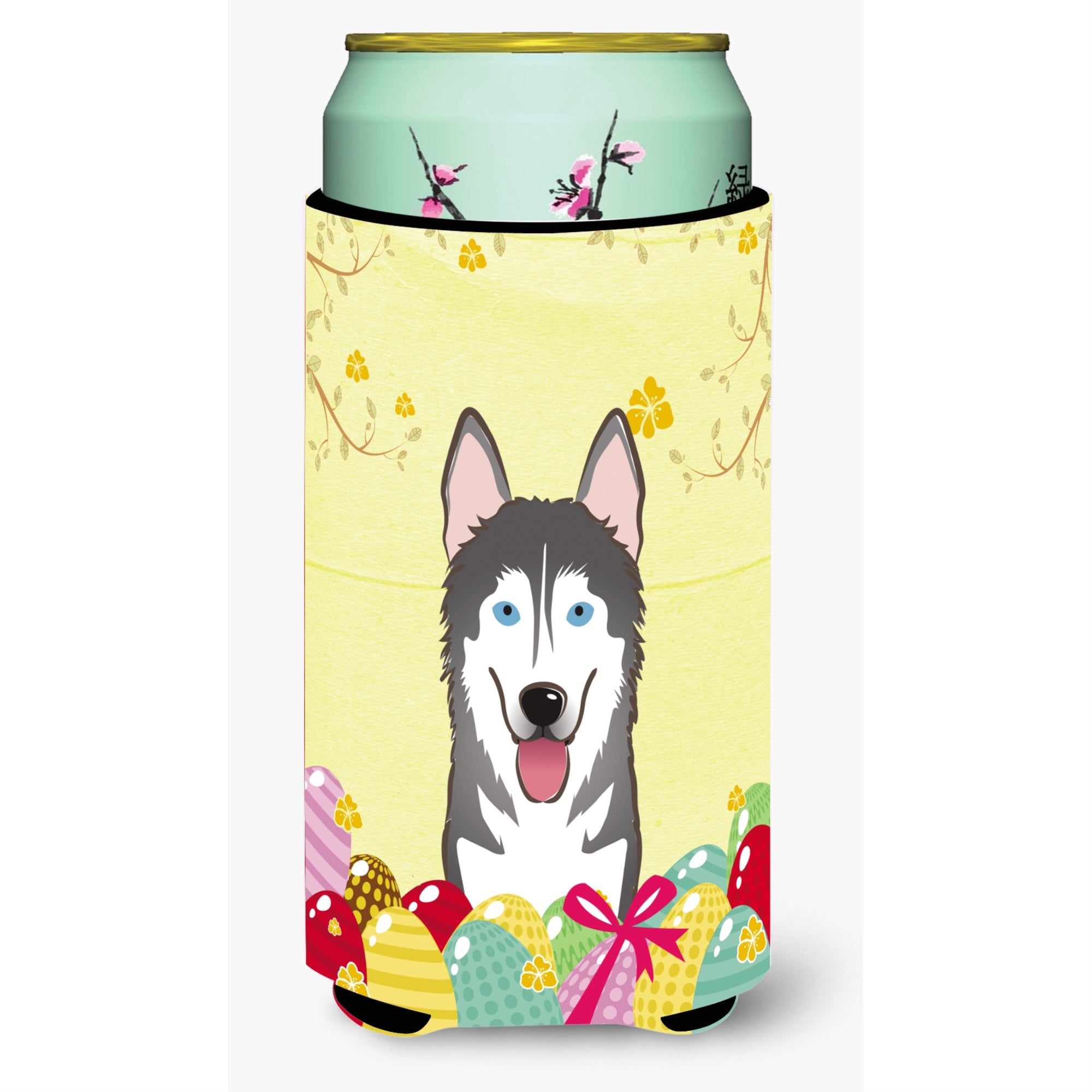 Caroline'S Treasures Bb1900Tbc Alaskan Malamute Easter Egg Hunt Tall Boy Hugger Koozie, Multicolor