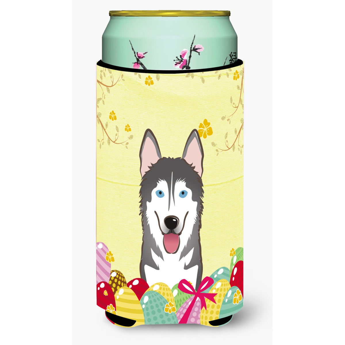 Caroline'S Treasures Bb1900Tbc Alaskan Malamute Easter Egg Hunt Tall Boy Hugger Koozie, Multicolor