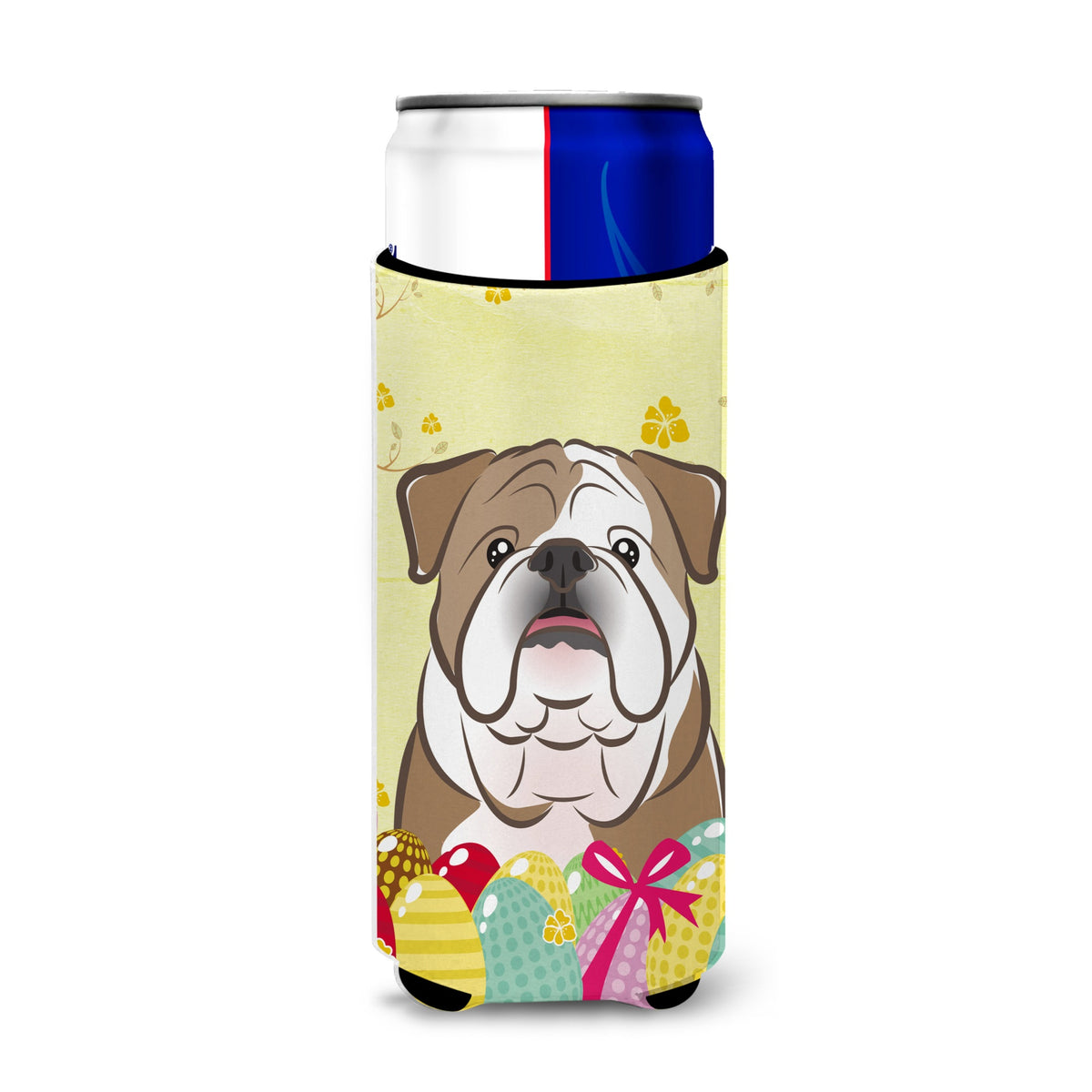 Caroline'S Treasures Bb1901Muk English Bulldog Easter Egg Hunt Michelob Ultra Koozies For Slim Cans, Multicolor
