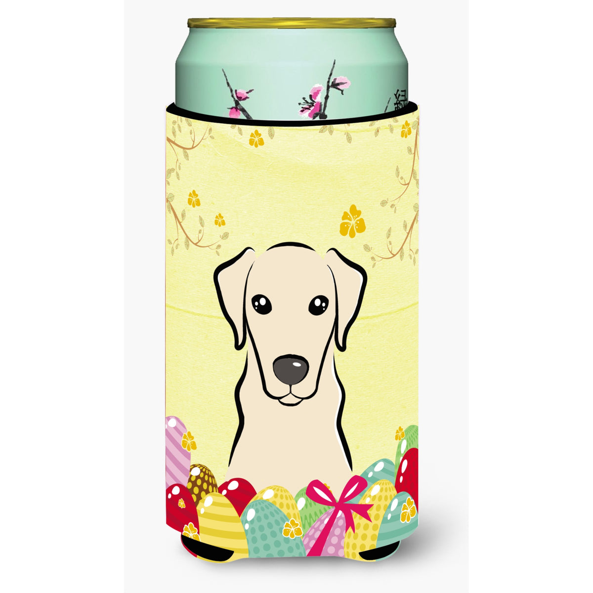 Caroline'S Treasures Bb1904Tbc Yellow Labrador Easter Egg Hunt Tall Boy Hugger Koozie, Multicolor