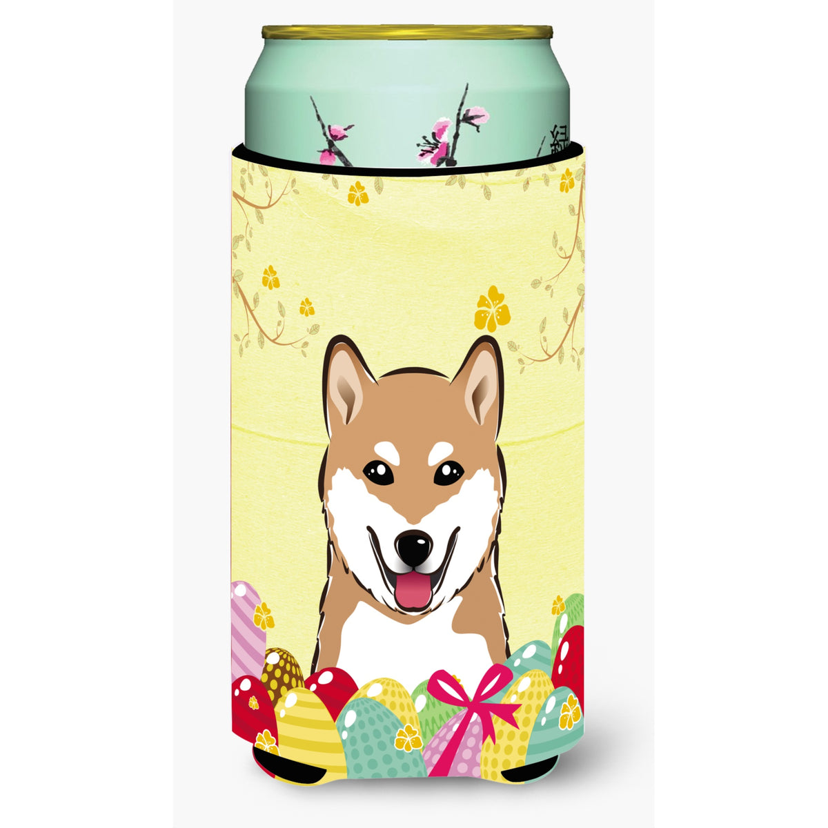 Caroline'S Treasures Bb1907Tbc Shiba Inu Easter Egg Hunt Tall Boy Hugger Koozie, Multicolor