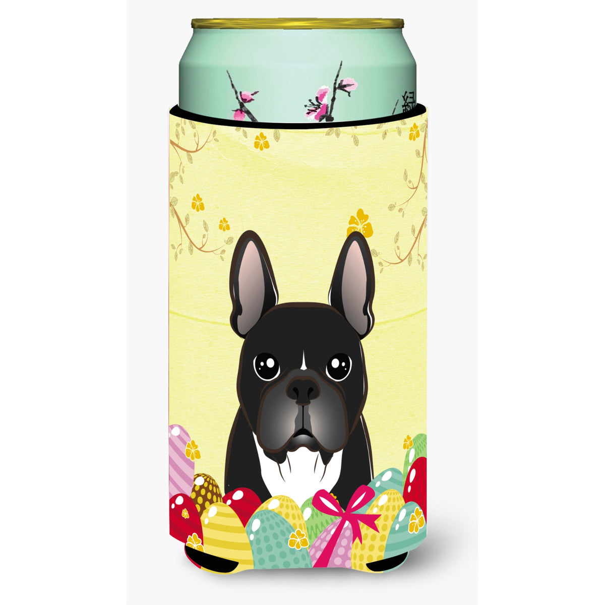 Caroline'S Treasures Bb1909Tbc French Bulldog Easter Egg Hunt Tall Boy Hugger Koozie, Multicolor