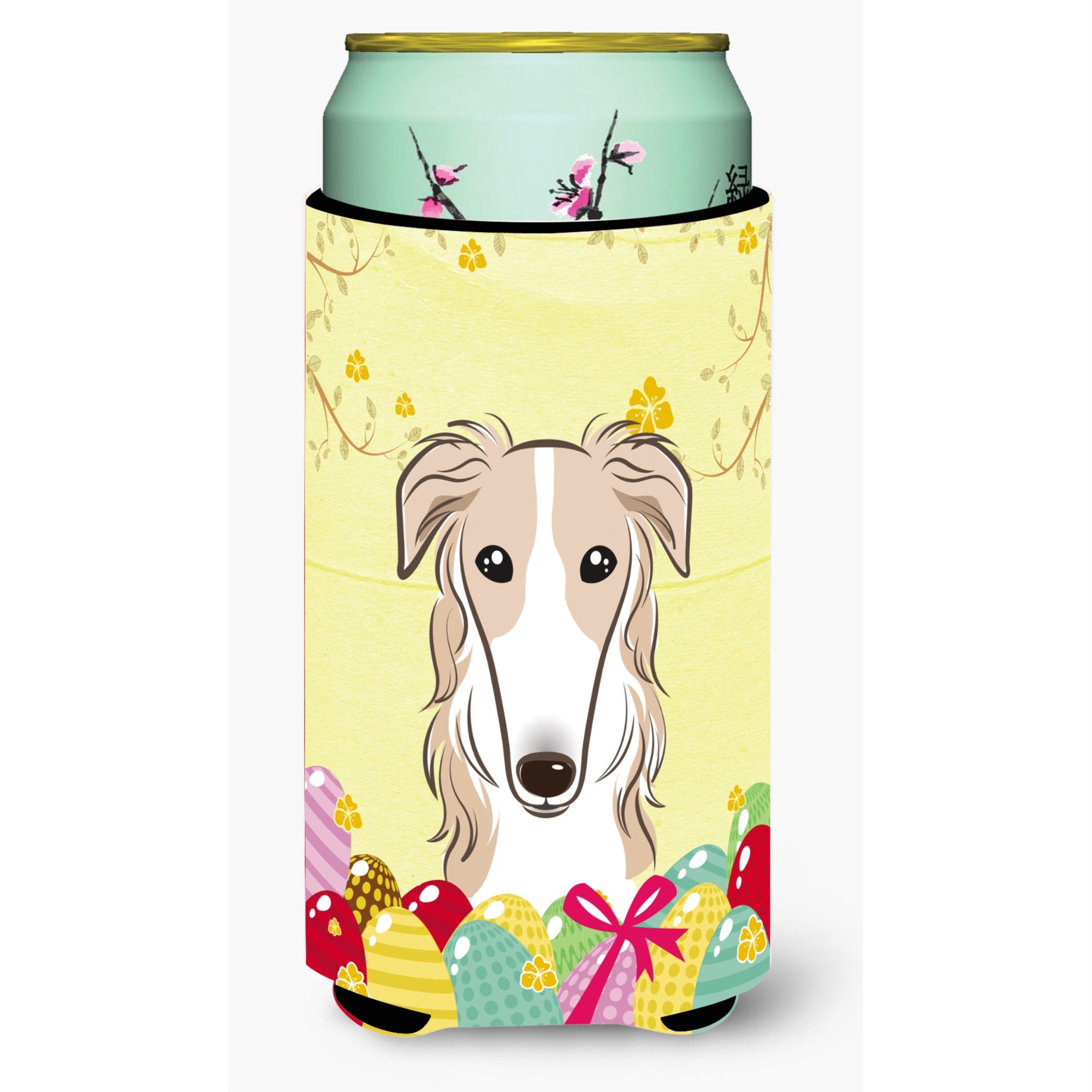 Caroline'S Treasures Bb1910Tbc Borzoi Easter Egg Hunt Tall Boy Hugger Koozie, Multicolor
