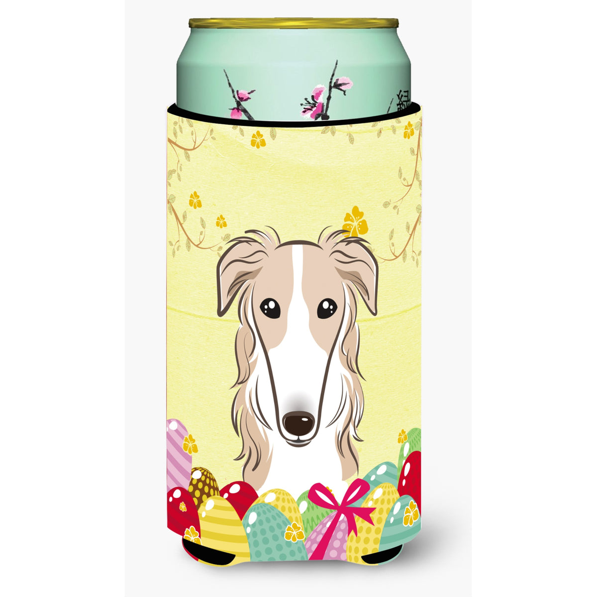 Caroline'S Treasures Bb1910Tbc Borzoi Easter Egg Hunt Tall Boy Hugger Koozie, Multicolor