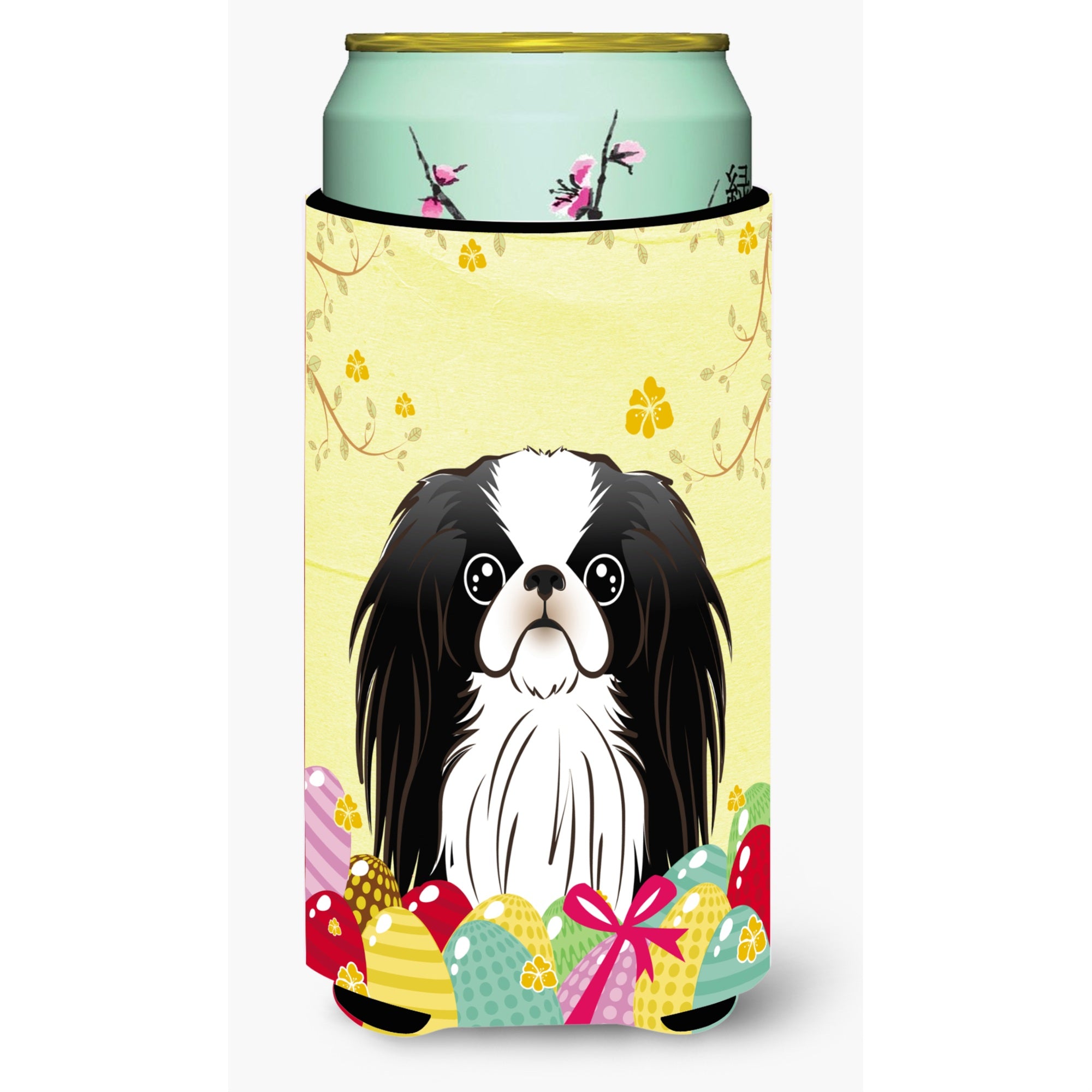 Caroline'S Treasures Bb1912Tbc Japanese Chin Easter Egg Hunt Tall Boy Hugger Koozie, Multicolor