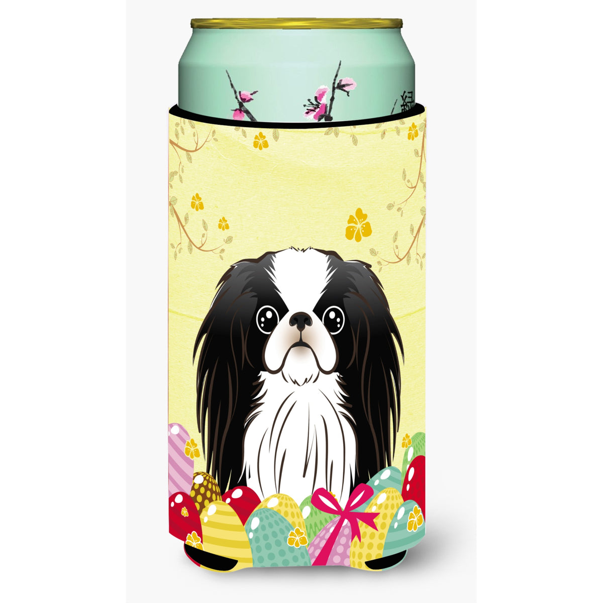 Caroline'S Treasures Bb1912Tbc Japanese Chin Easter Egg Hunt Tall Boy Hugger Koozie, Multicolor