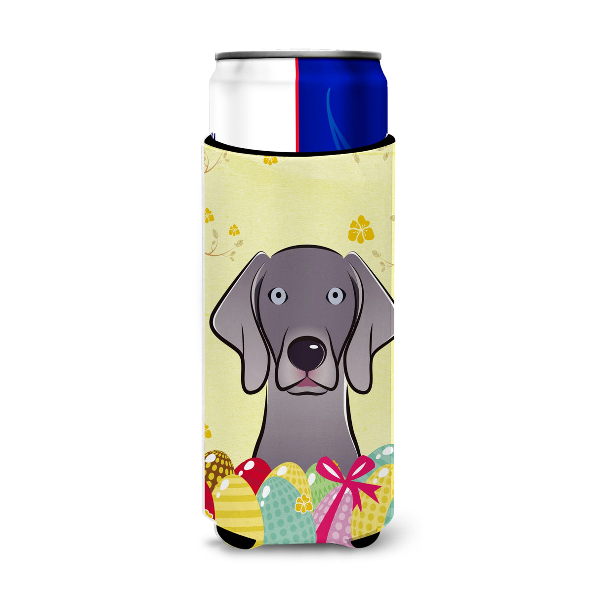 Caroline'S Treasures Bb1913Muk Weimaraner Easter Egg Hunt Michelob Ultra Koozies For Slim Cans, Multicolor