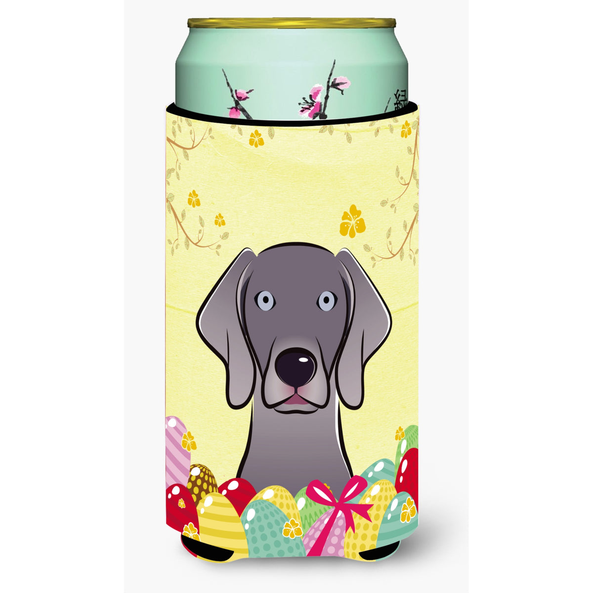 Caroline'S Treasures Bb1913Tbc Weimaraner Easter Egg Hunt Tall Boy Hugger Koozie, Multicolor