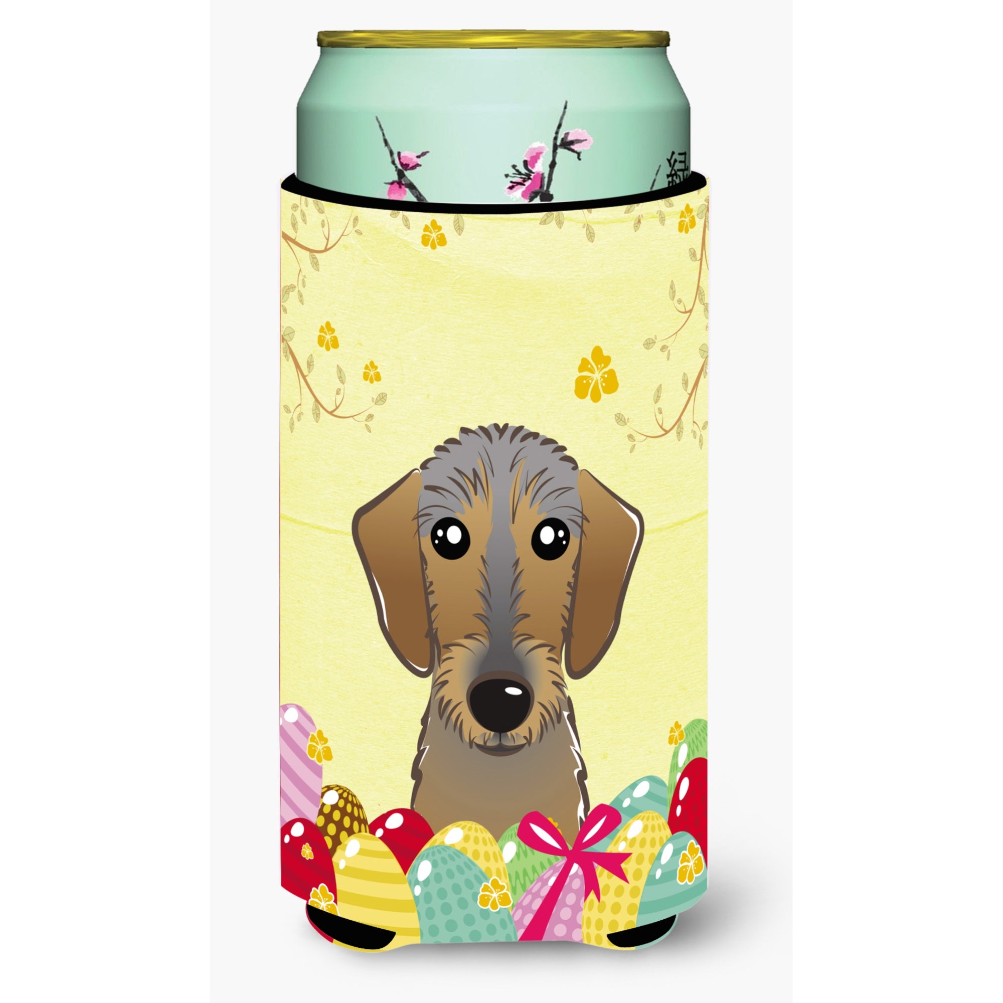 Caroline'S Treasures Bb1915Tbc Wirehaired Dachshund Easter Egg Hunt Tall Boy Hugger Koozie, Multicolor