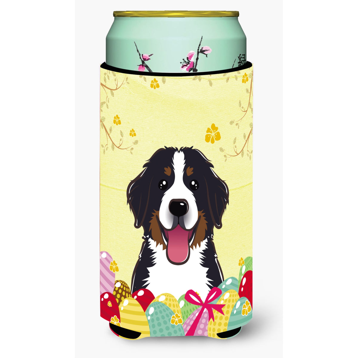 Caroline'S Treasures Bb1919Tbc Bernese Mountain Dog Easter Egg Hunt Tall Boy Hugger Koozie, Multicolor