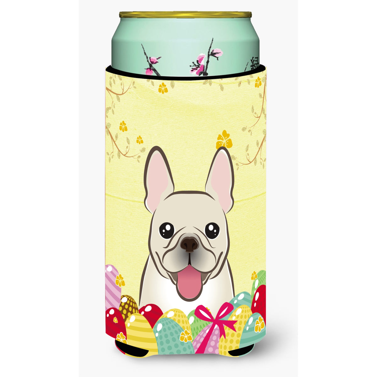 Caroline'S Treasures Bb1920Tbc French Bulldog Easter Egg Hunt Tall Boy Hugger Koozie, Multicolor