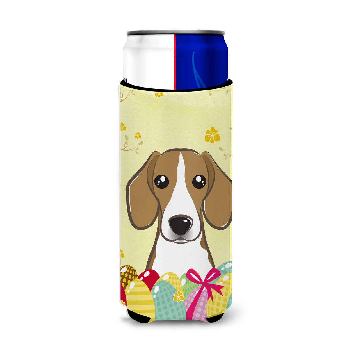 Caroline'S Treasures Bb1921Muk Beagle Easter Egg Hunt Michelob Ultra Koozies For Slim Cans, Multicolor