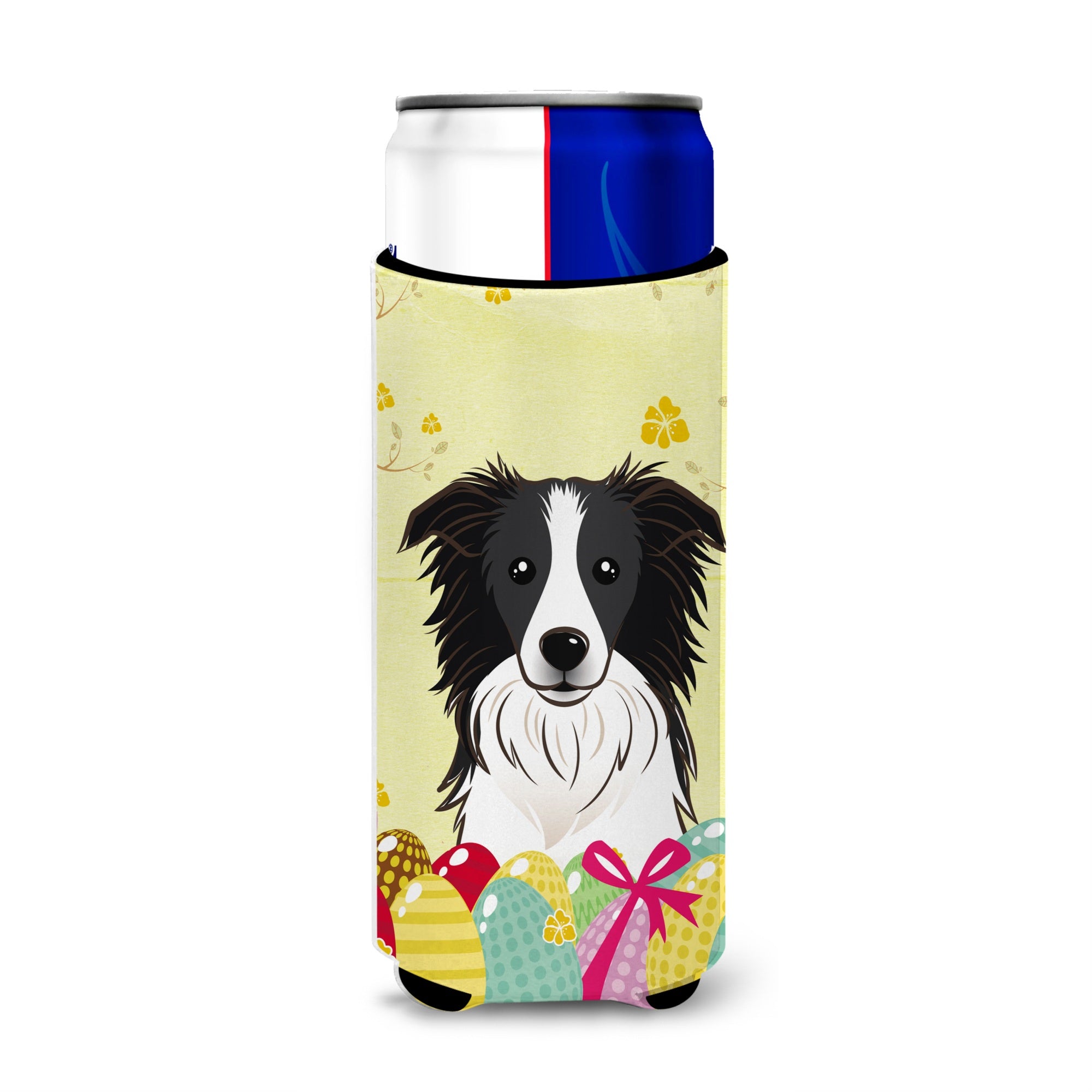 Caroline'S Treasures Bb1923Muk Border Collie Easter Egg Hunt Michelob Ultra Koozies For Slim Cans, Multicolor
