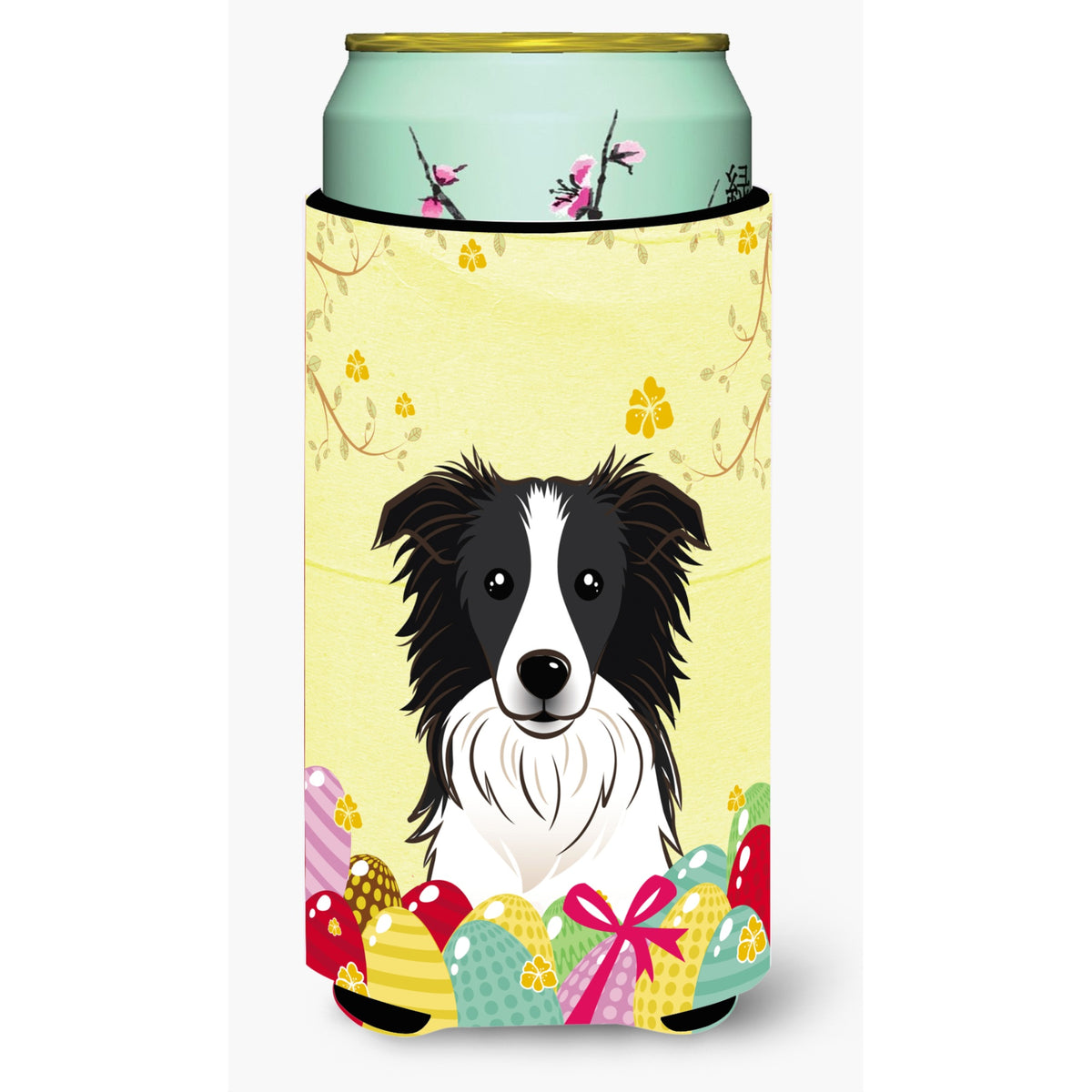 Caroline'S Treasures Bb1923Tbc Border Collie Easter Egg Hunt Tall Boy Hugger Koozie, Multicolor