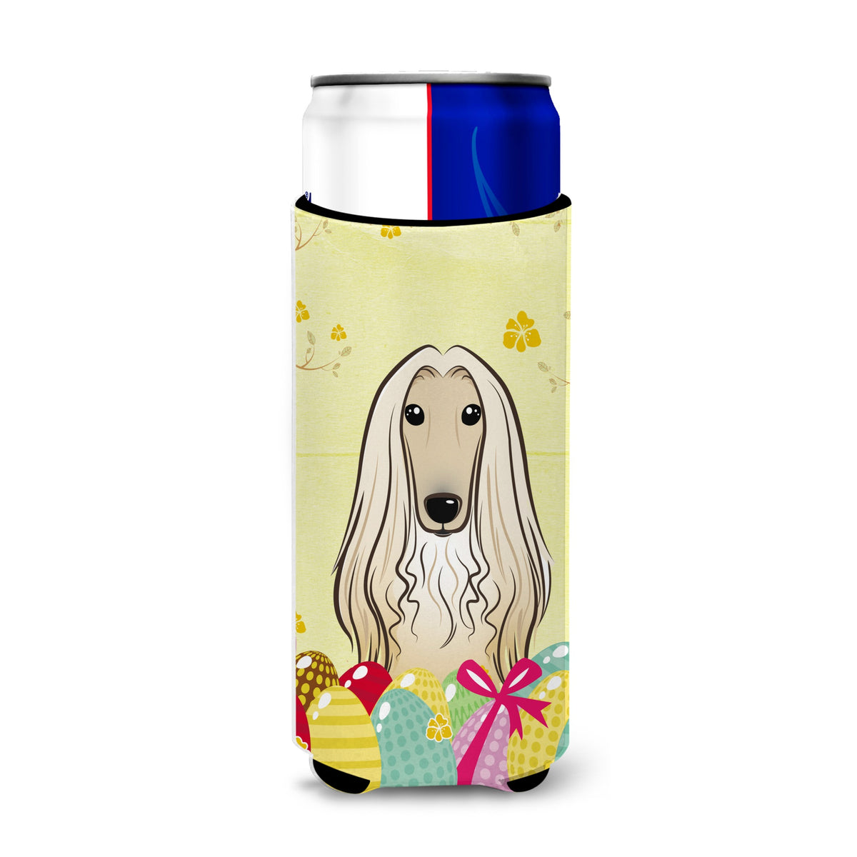 Caroline'S Treasures Bb1926Muk Afghan Hound Easter Egg Hunt Michelob Ultra Koozies For Slim Cans, Multicolor