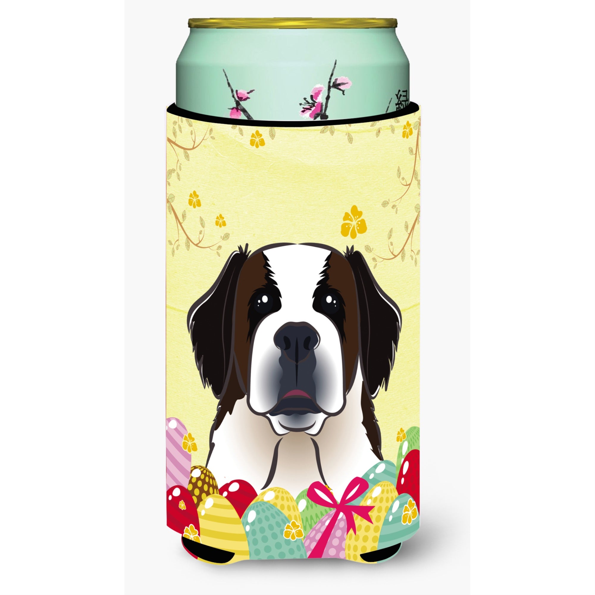 Caroline'S Treasures Bb1928Tbc Saint Bernard Easter Egg Hunt Tall Boy Hugger Koozie, Multicolor
